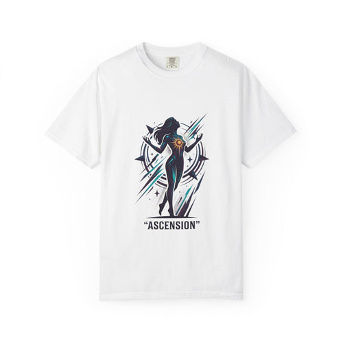 Power Runs Black PRB Ascension Graphic T-Shirt — Cosmic Silhouette Tee by Printify