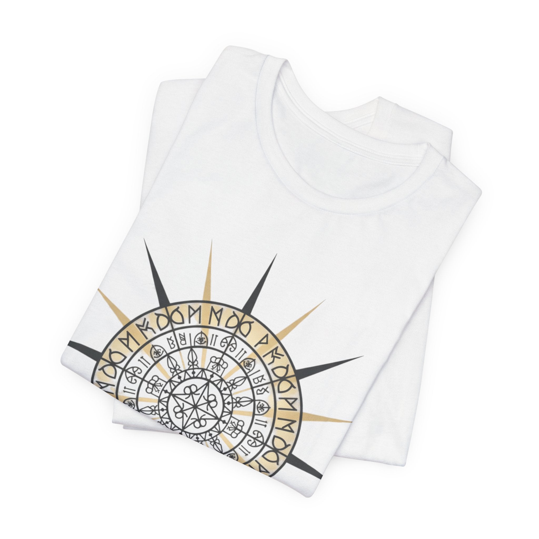 PRB Compass Rose Mandala Tee — Nautical Compass Graphic Shirt by Power Runs Black