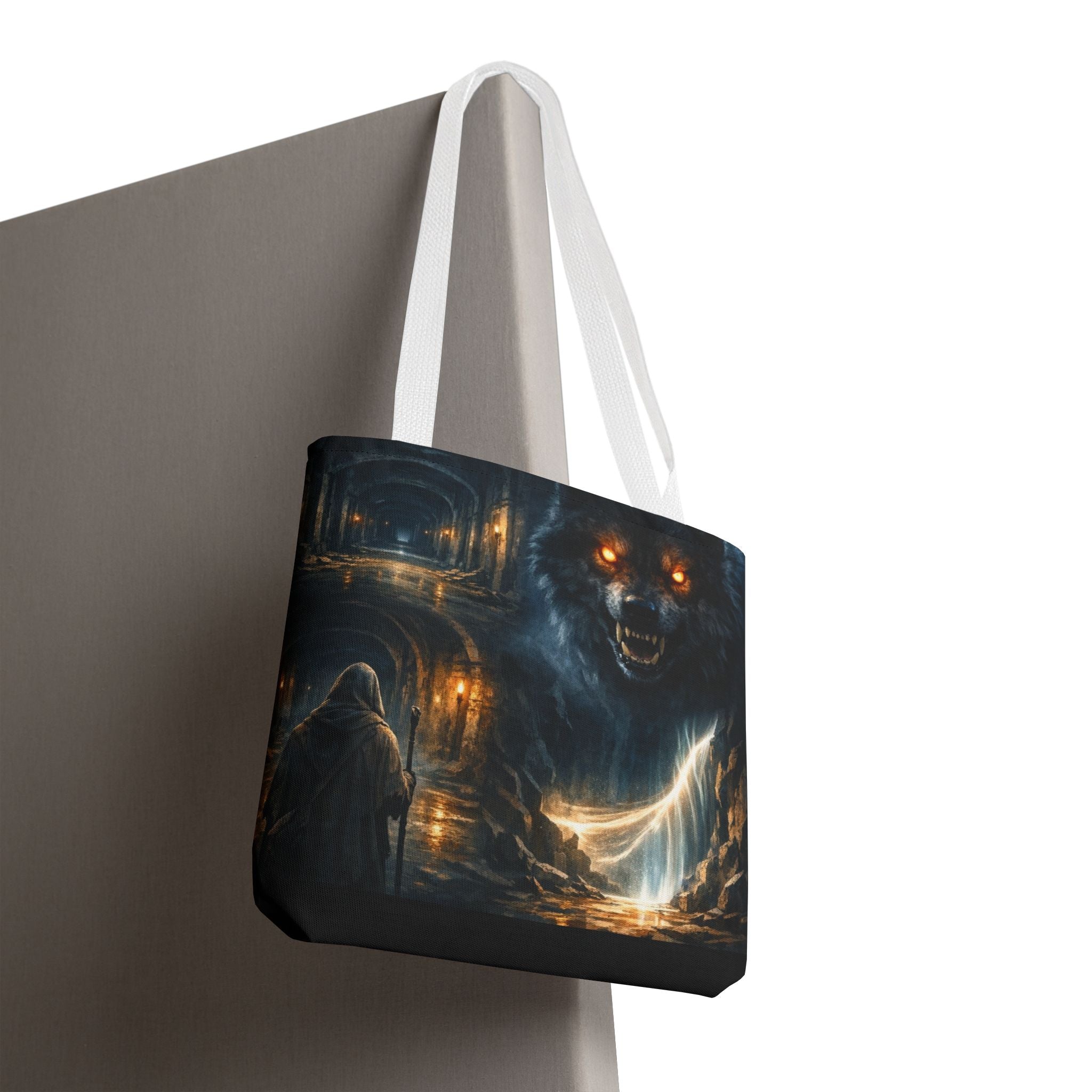 PRB The Echo Hounds Illustration Tote Bag | Gothic Horror Artwork by Printify