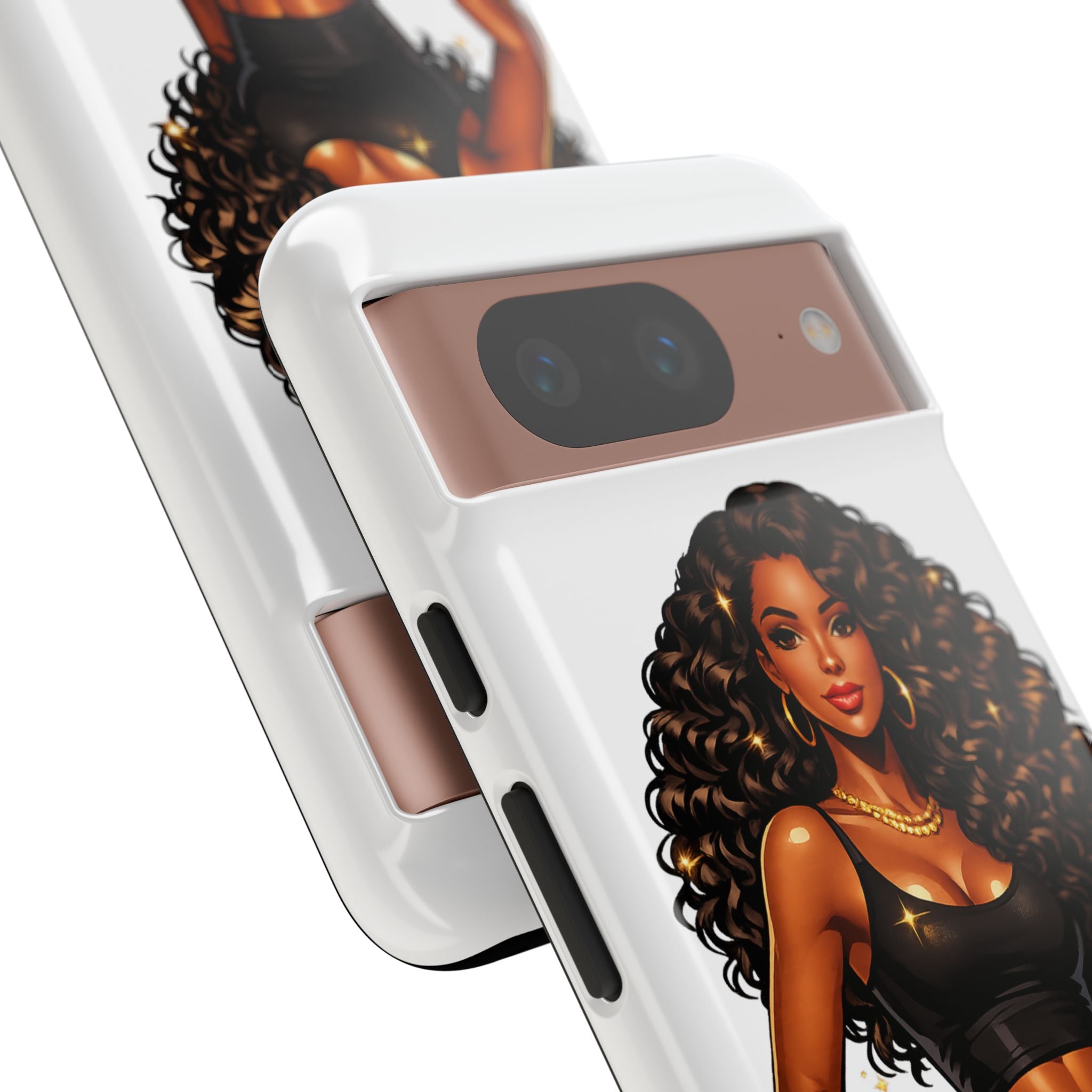 Pretty Rich Bitch by PRB Curly Hair Phone Case by Printify