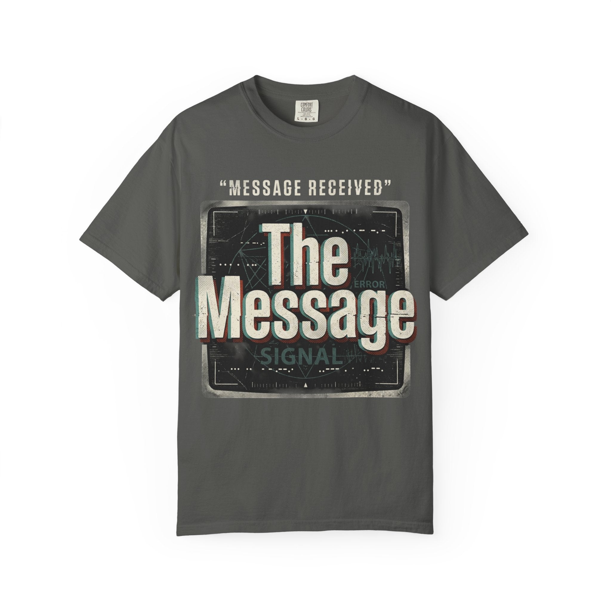 Power Runs Black PRB The Message Signal T-Shirt — Retro Graphic Tee with 'Message Received' Design by Power Runs Black