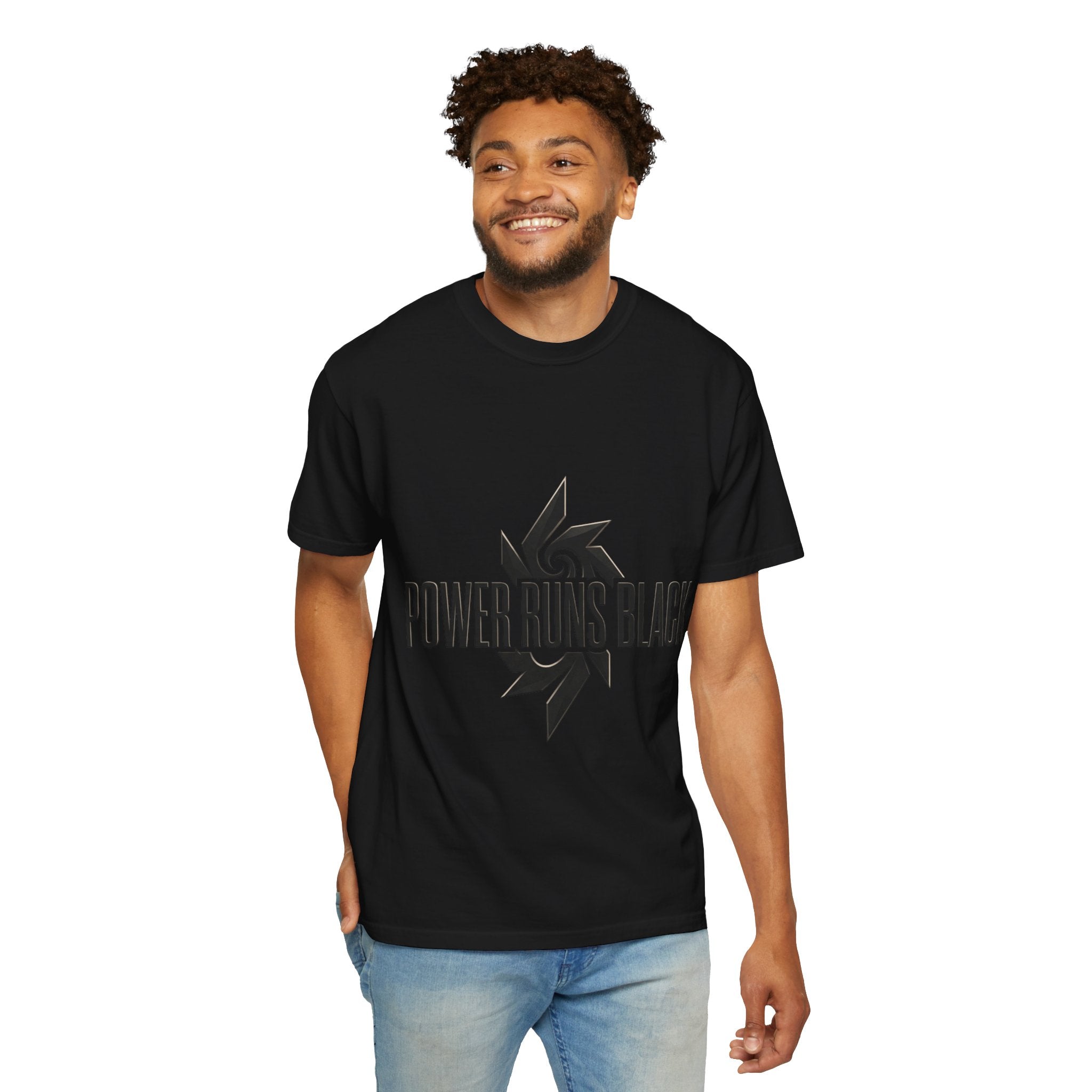 Power Runs Black PRB "Wear The Code" Mystic Shield T-Shirt — Geometric Sigil Graphic Tee by Printify