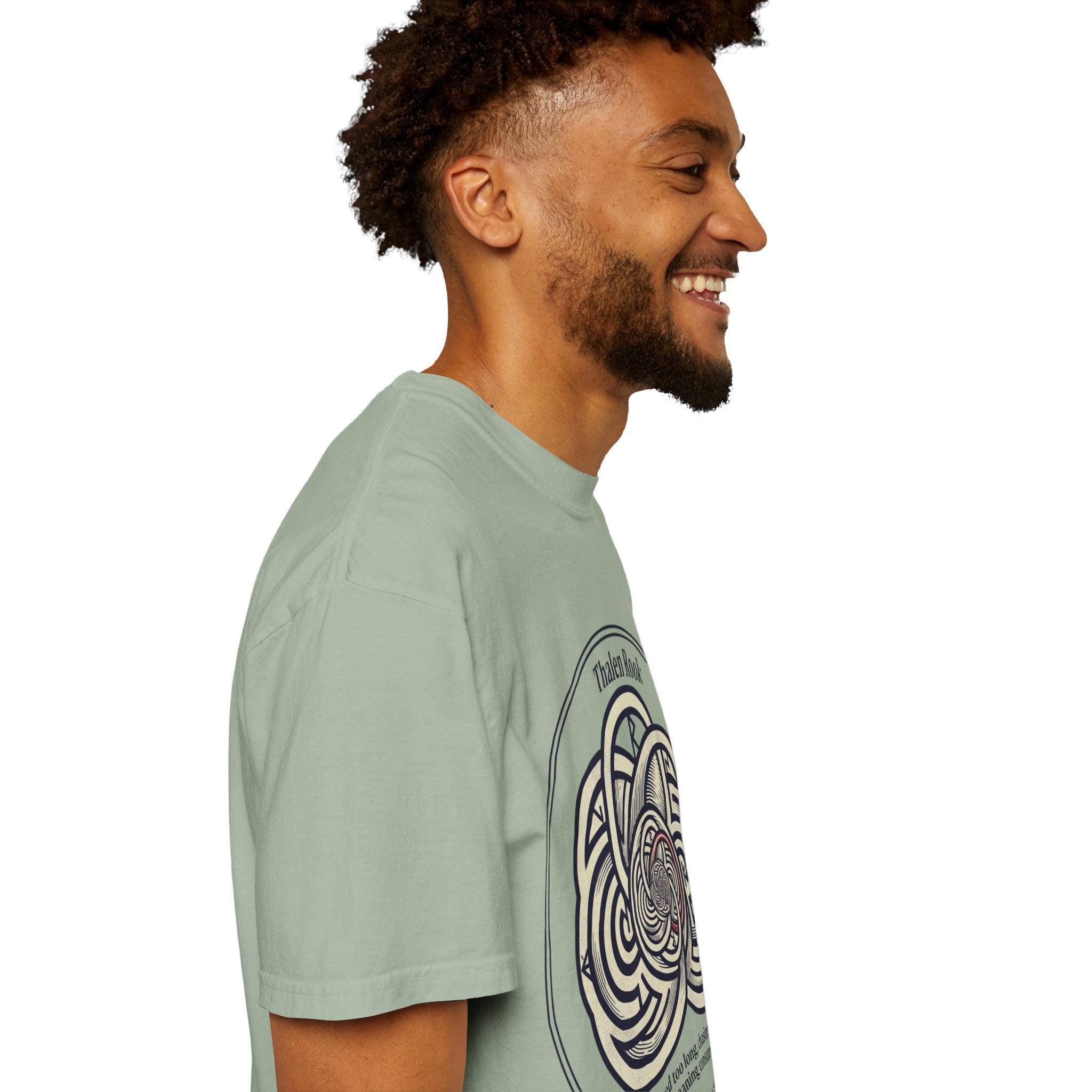 Power Runs Black PRB Thalen Rook Celtic Knot Graphic T-Shirt — "He stared too long..." Quote Tee by Power Runs Black