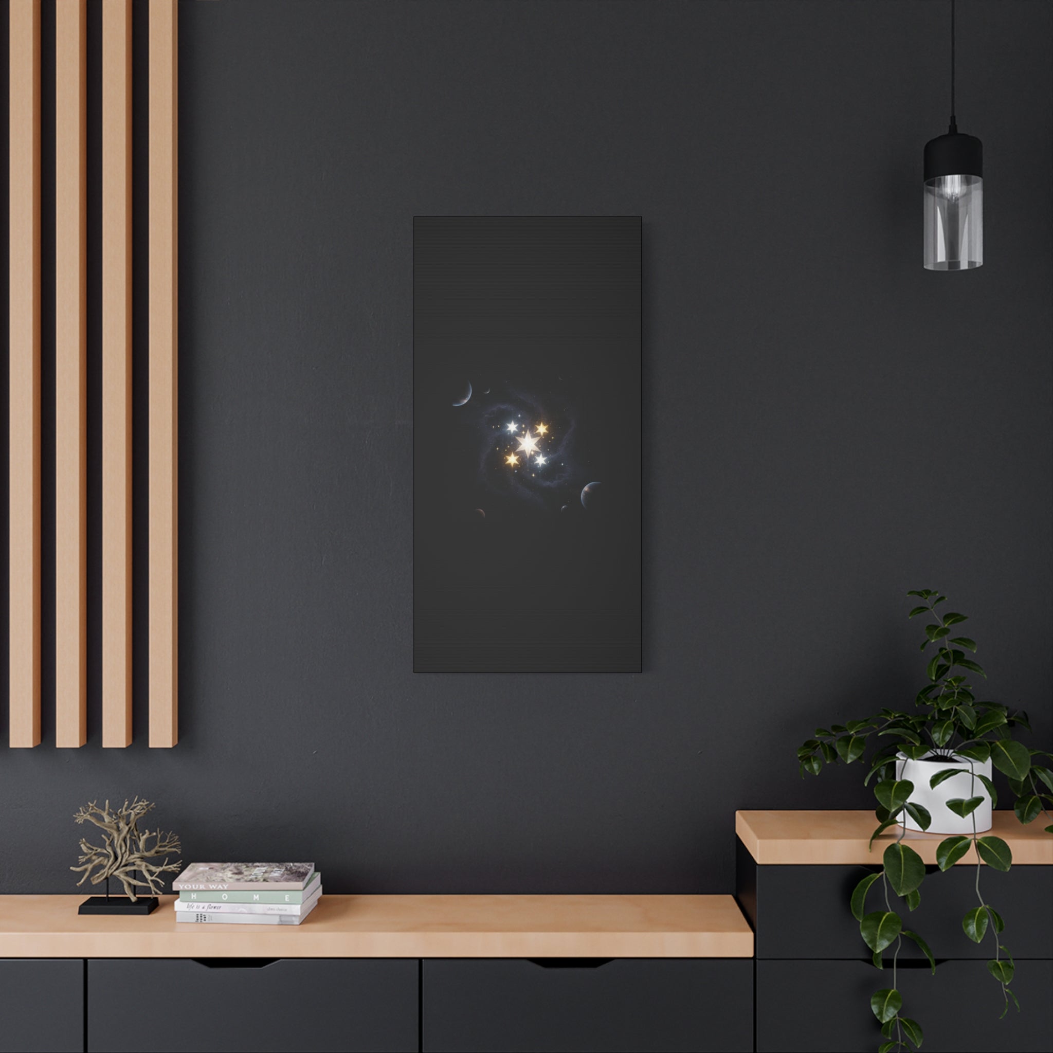 PRB Celestial Star Cluster Matte Canvas Print — Cosmic Planets Wall Art by Printify
