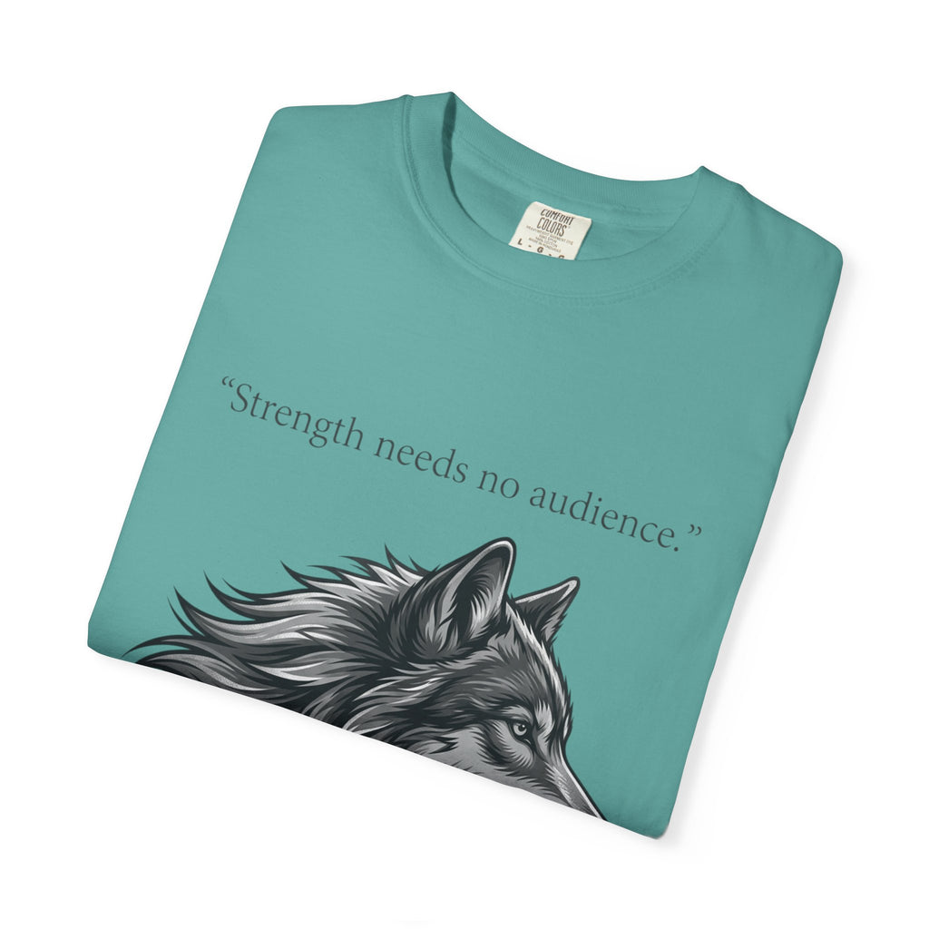 PRB Wolf Head T-Shirt — "Strength needs no audience" Inspirational Graphic Tee by Printify