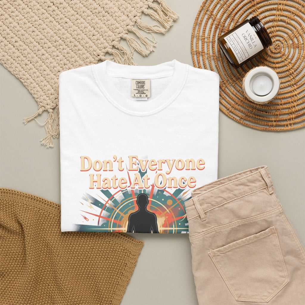 Power Runs Black Don't Everyone Hate Me Once" Retro Silhouette Graphic Tee by Printify