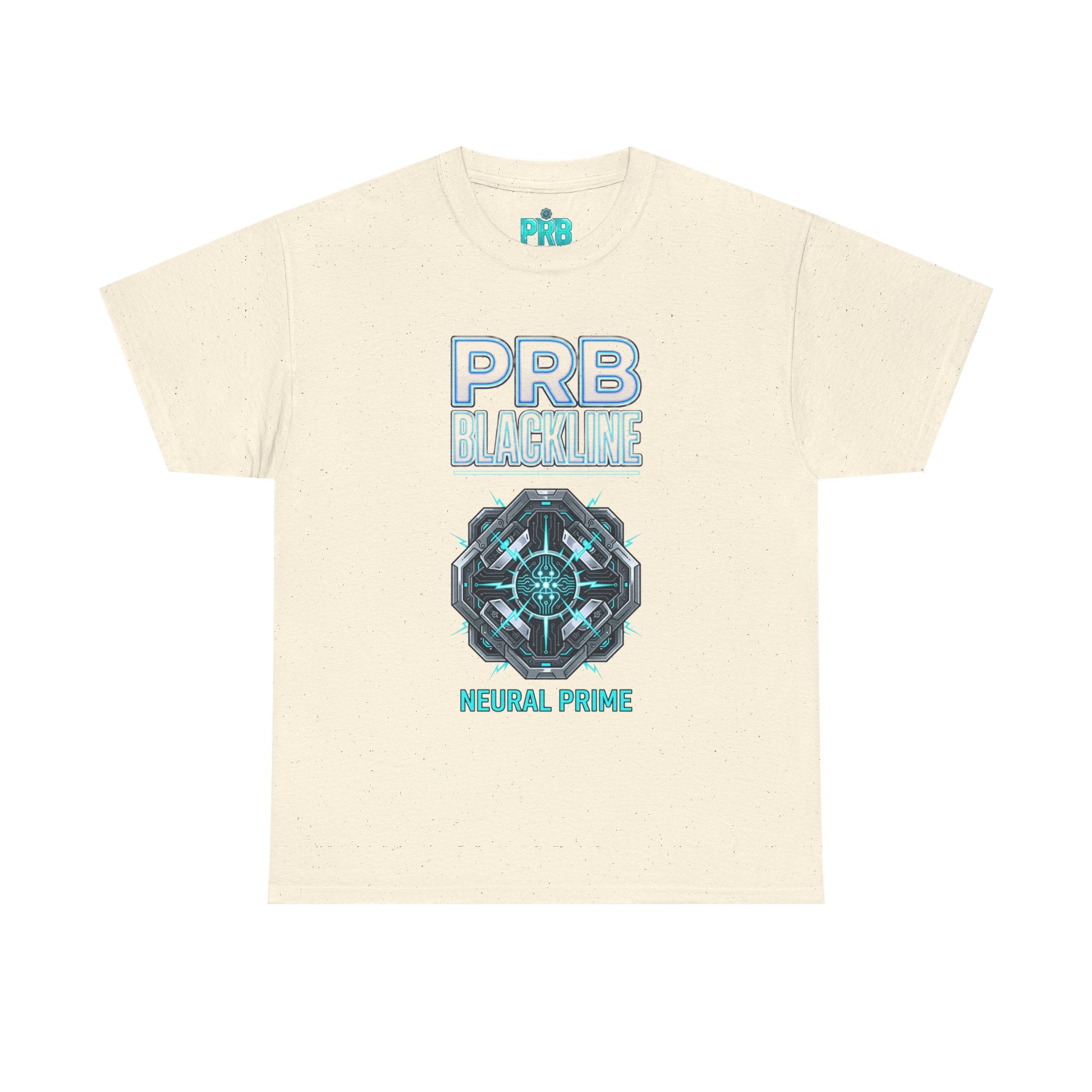 PRB Blackline Neural Prime Tech Tee — Futuristic Sci‑Fi Circuit Graphic T-Shirt by Printify