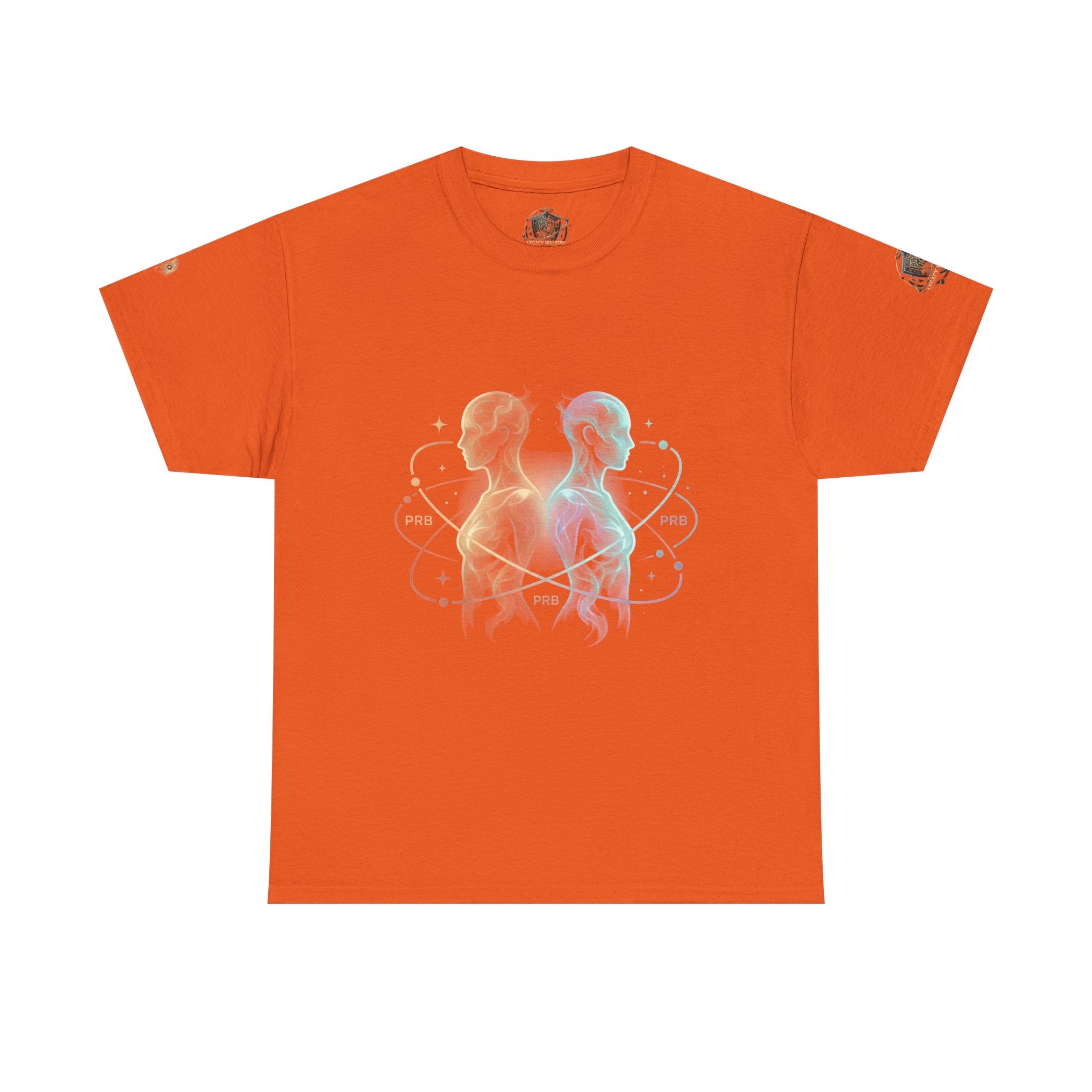 Power Runs Black Gemini Spirit Tee — Twin Sun & Moon Celestial Graphic T-Shirt by Printify