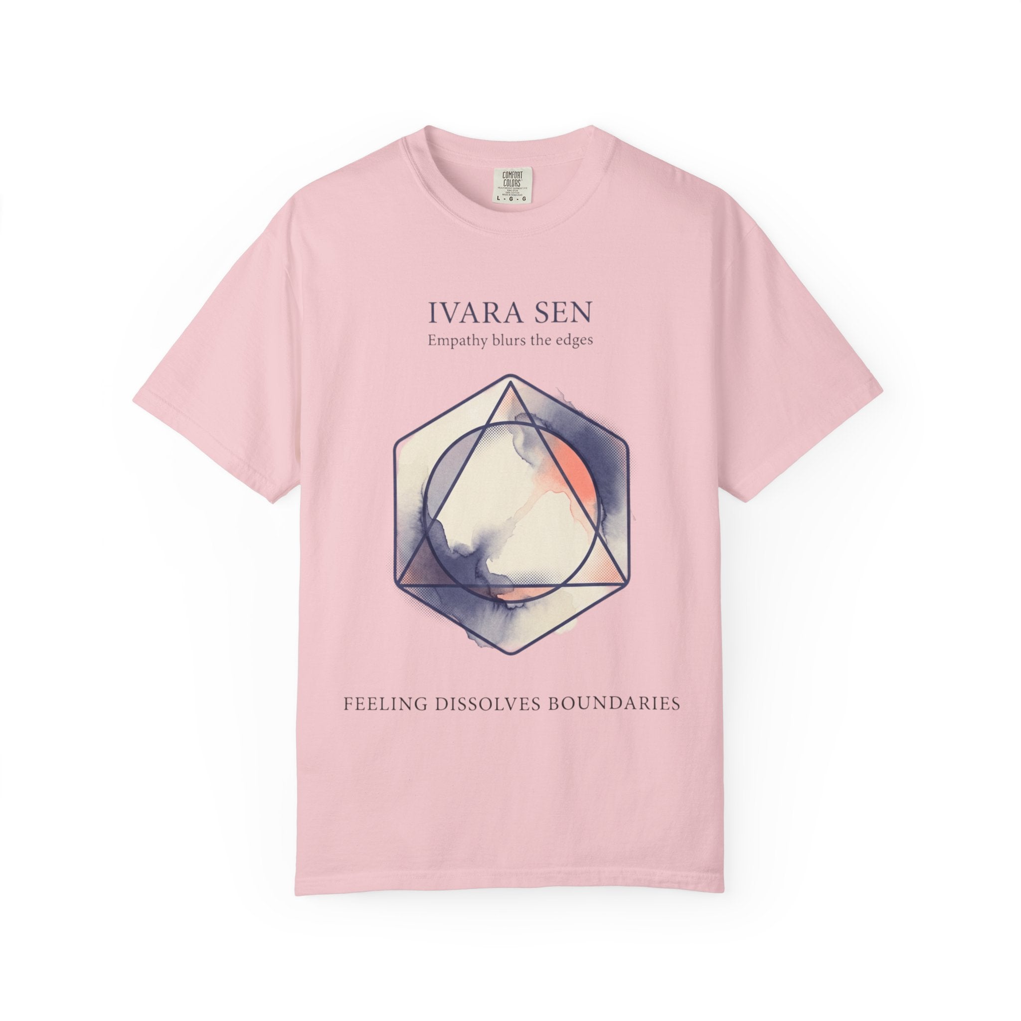Power Runs Black PRB Abstract Geometric Tee — “Ivara Sen: Feeling Dissolves Boundaries” by Power Runs Black