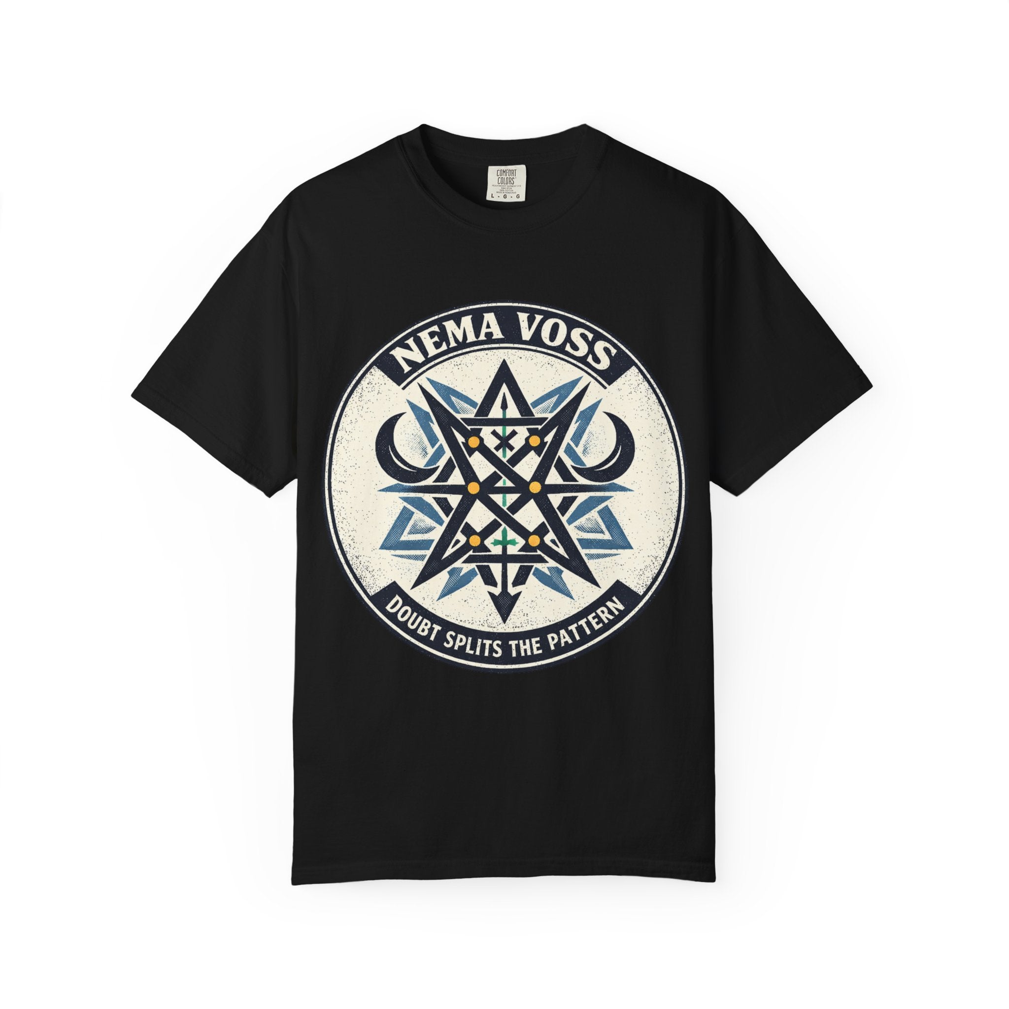 Power Runs Black PRB Nema Voss 'Doubt Splits the Pattern' Graphic T-Shirt by Power Runs Black