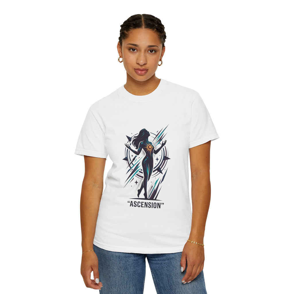 Power Runs Black PRB Ascension Graphic T-Shirt — Cosmic Silhouette Tee by Power Runs Black
