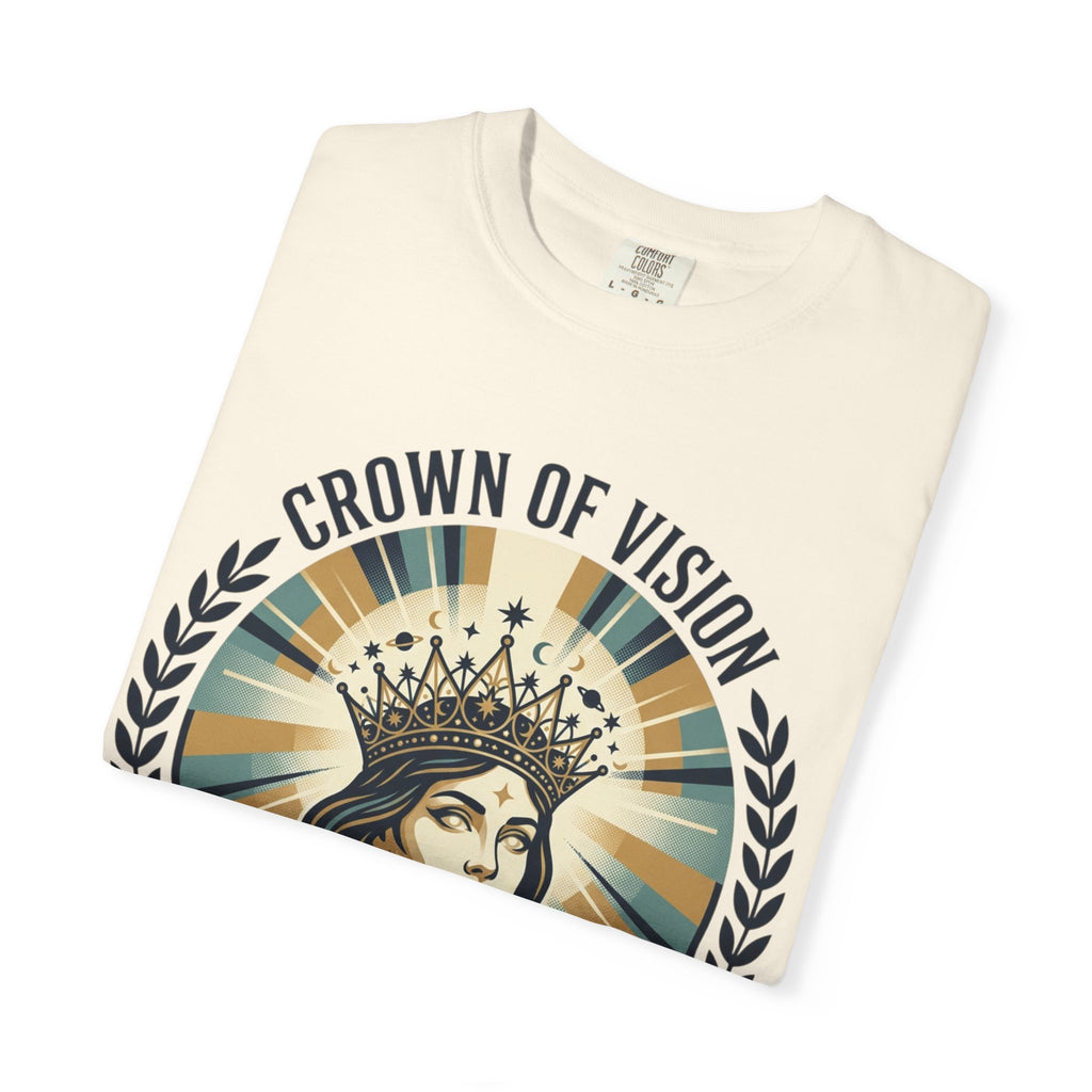 Power Runs Black Crown of Vision T-Shirt — Vintage Inspirational Graphic Tee by Printify
