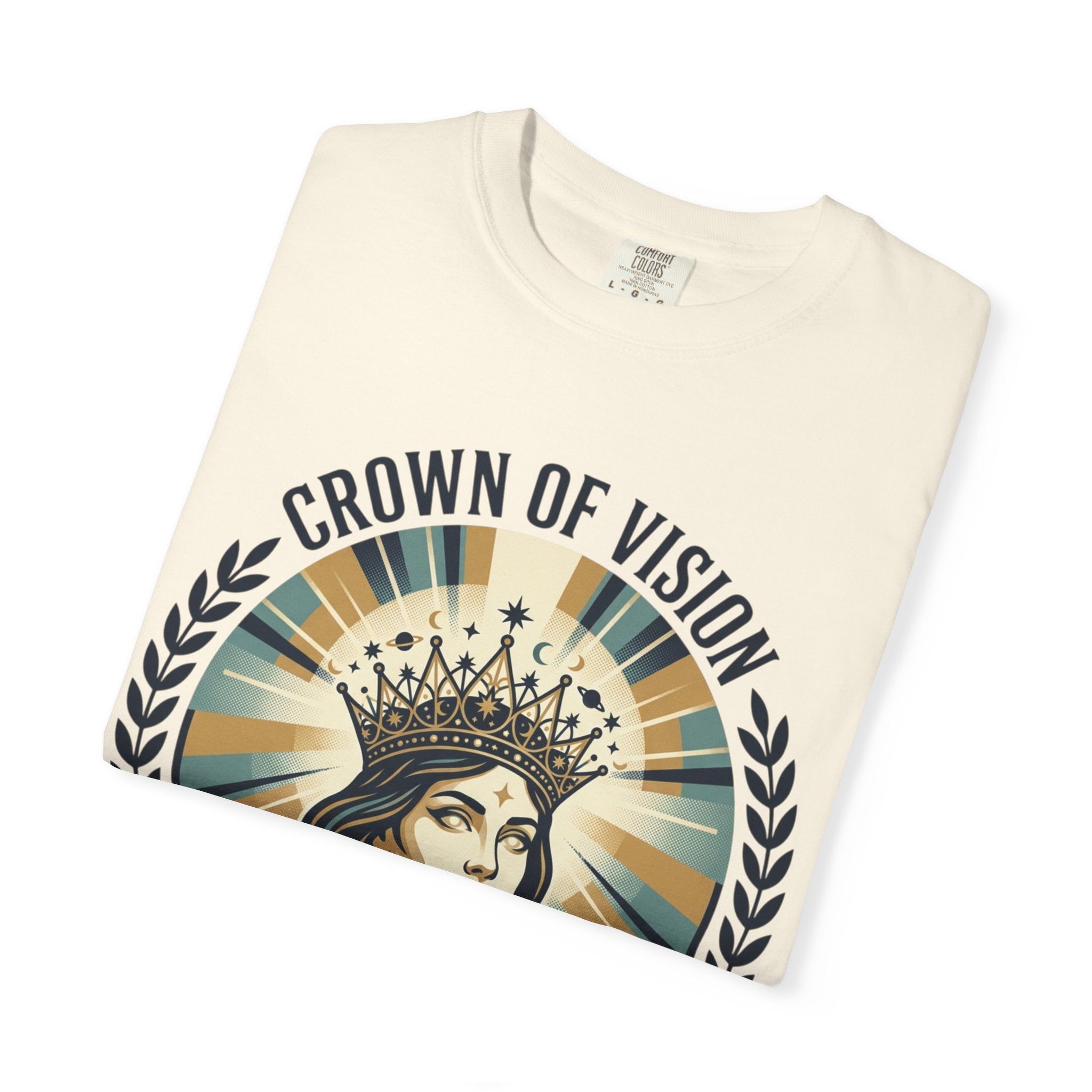 Power Runs Black Crown of Vision T-Shirt — Vintage Inspirational Graphic Tee by Printify