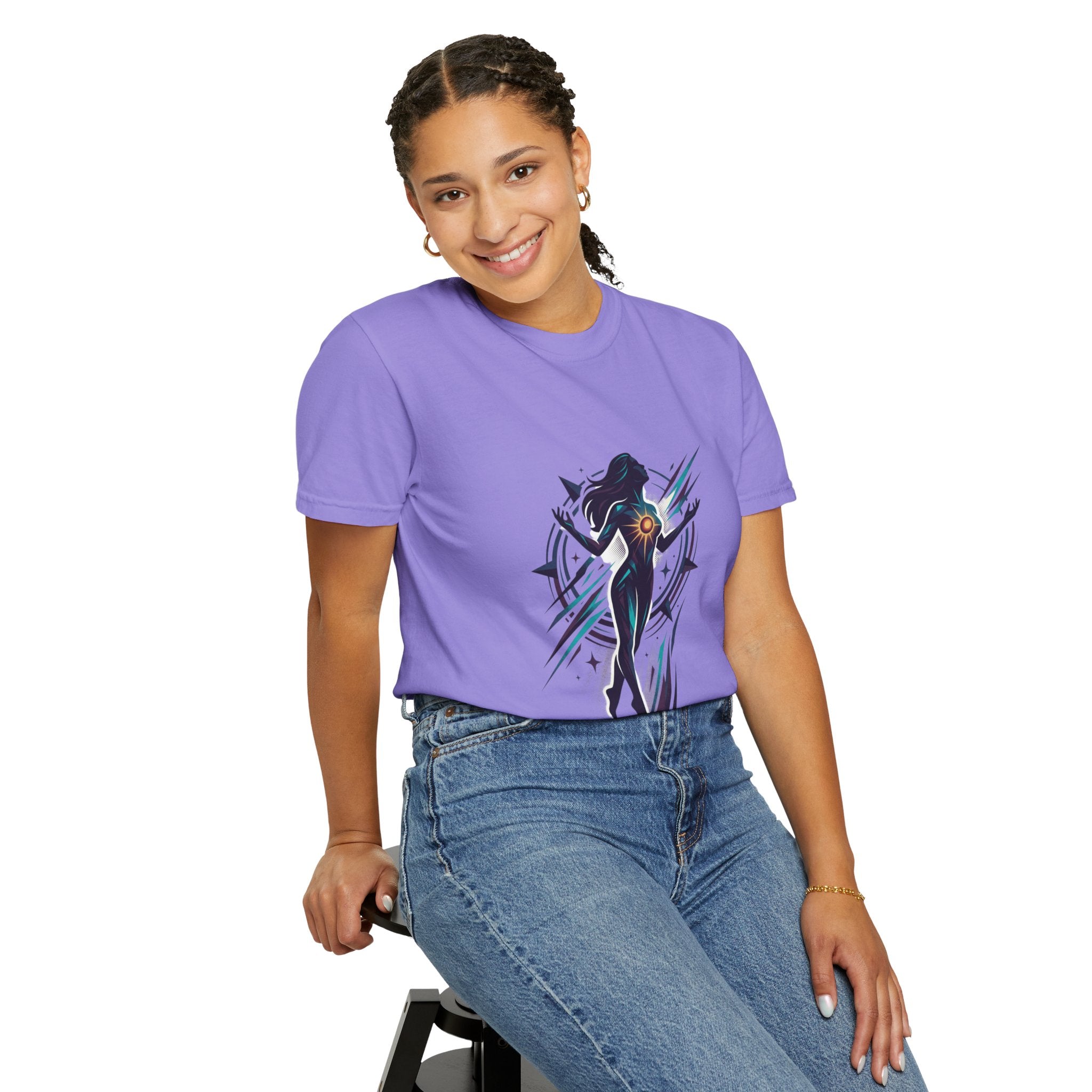 Power Runs Black PRB Ascension Graphic T-Shirt — Cosmic Silhouette Tee by Power Runs Black