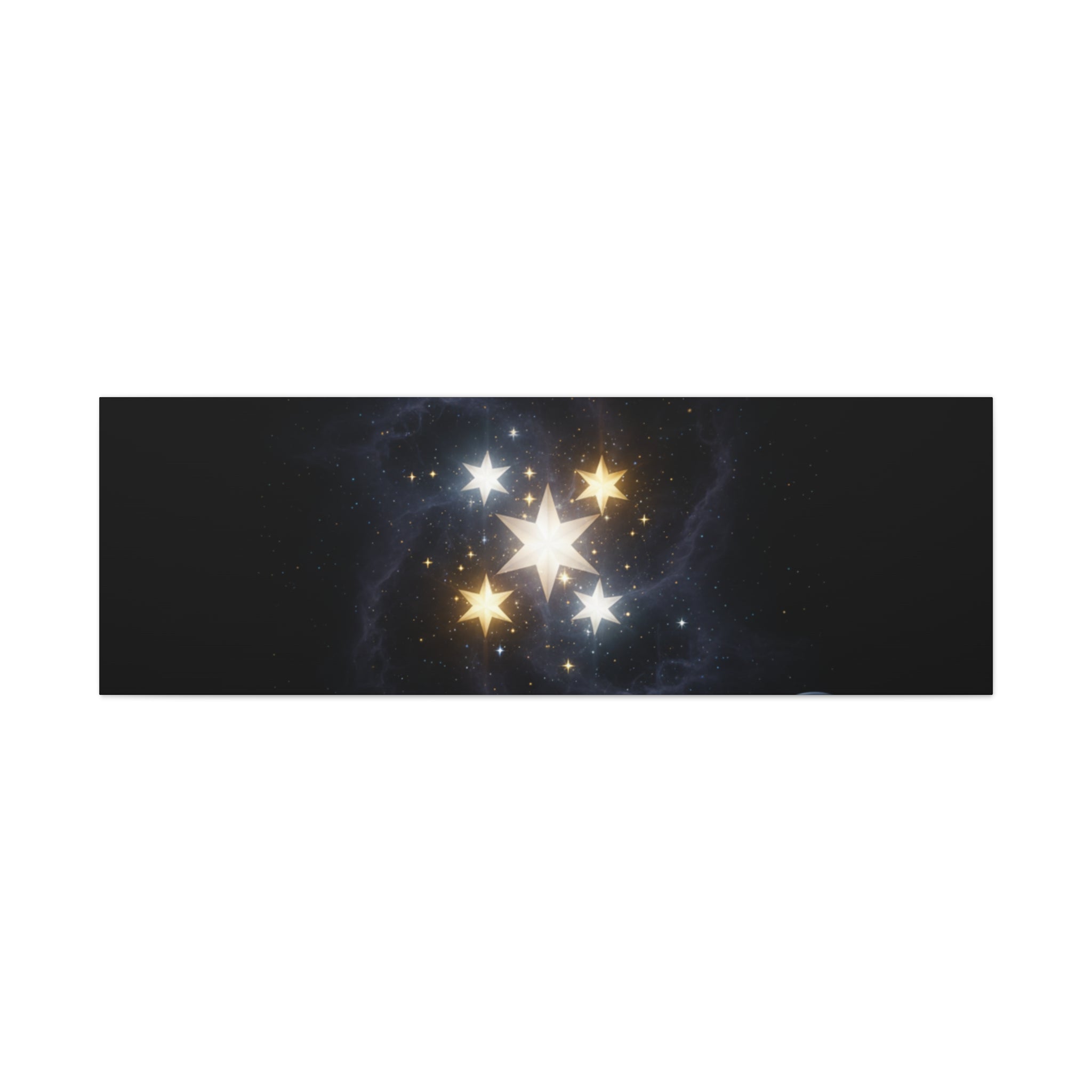 Power Runs Black PRB Glowing Star Constellation Canvas by Power Runs Black