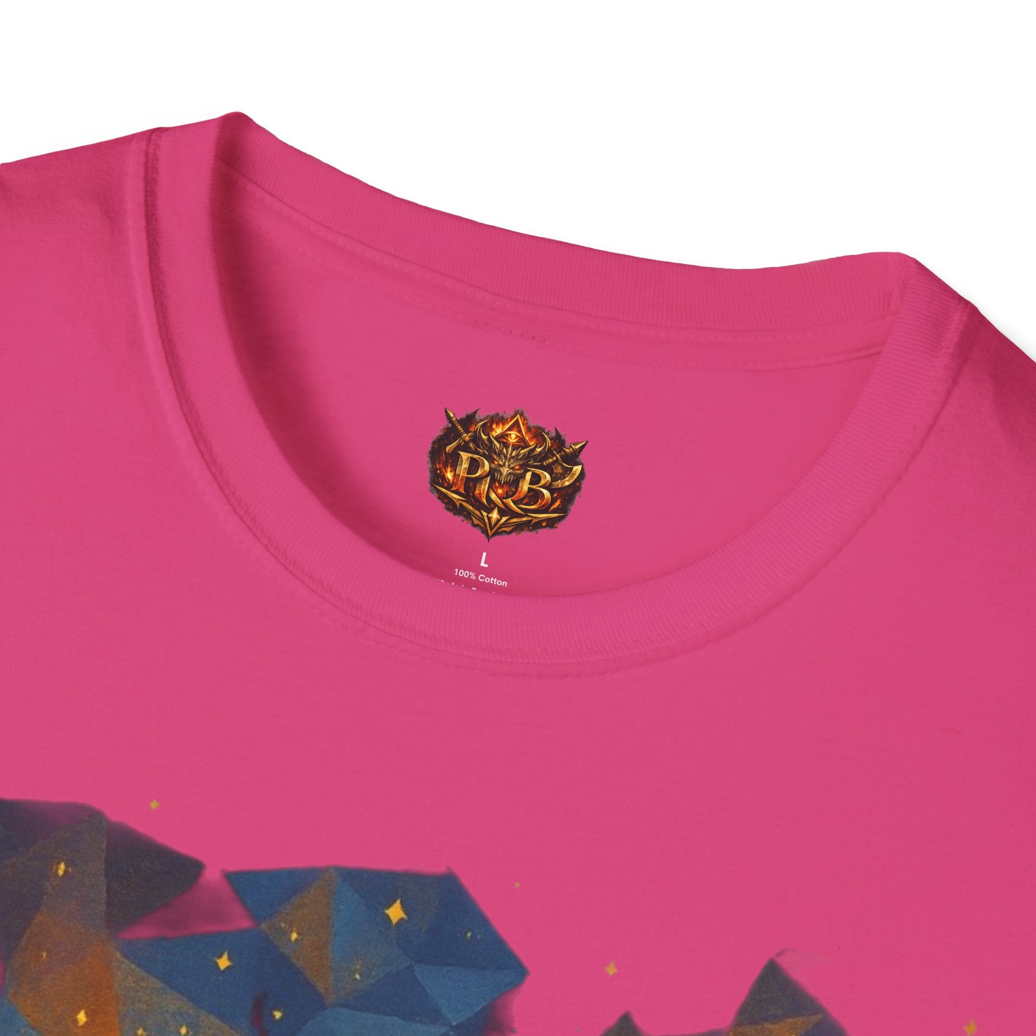 PRB Flame Silhouette Warrior T-Shirt | Fiery Geometric Backdrop by Power Runs Black