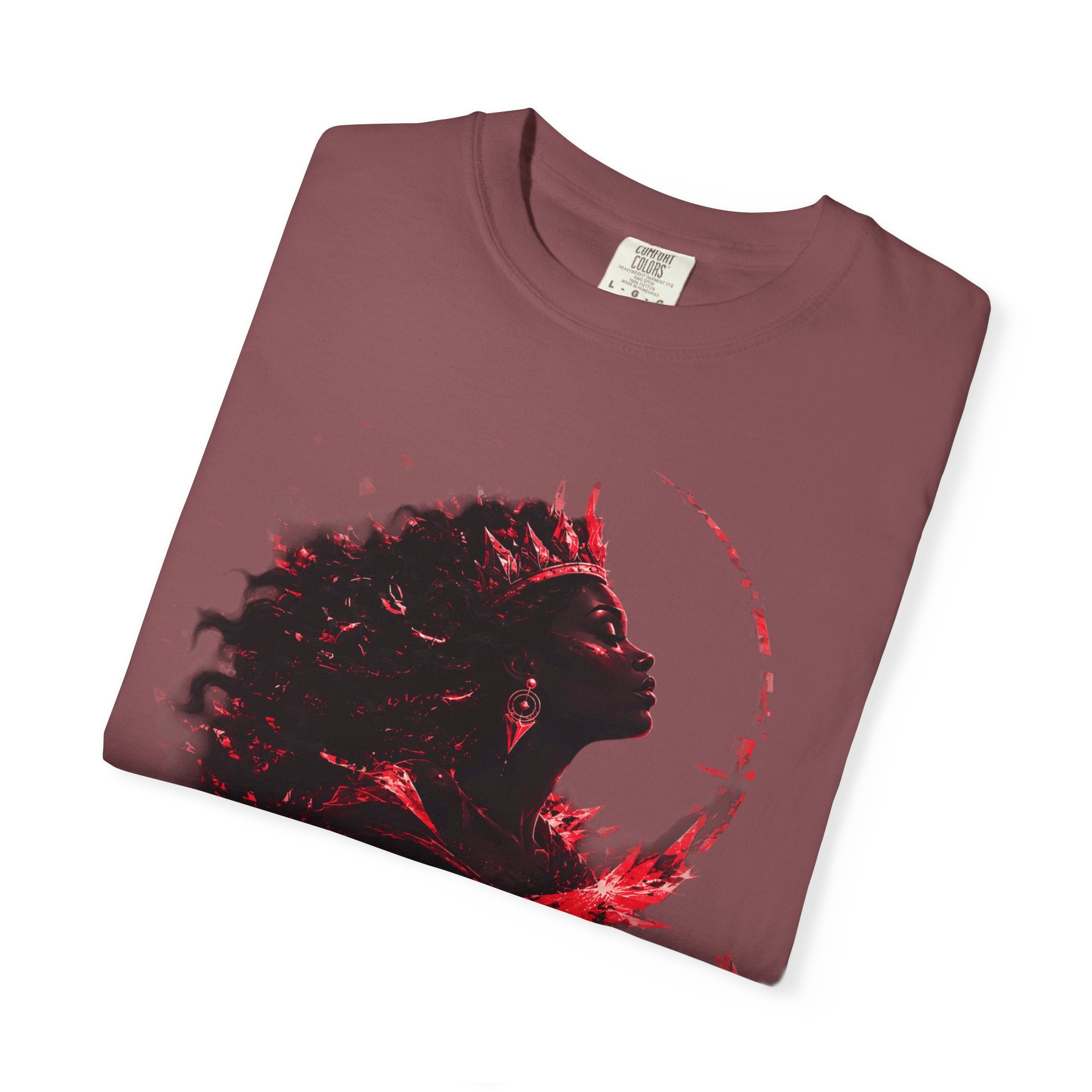Power Runs Black Crown T-Shirt | Gothic Silhouette Artwork by Power Runs Black