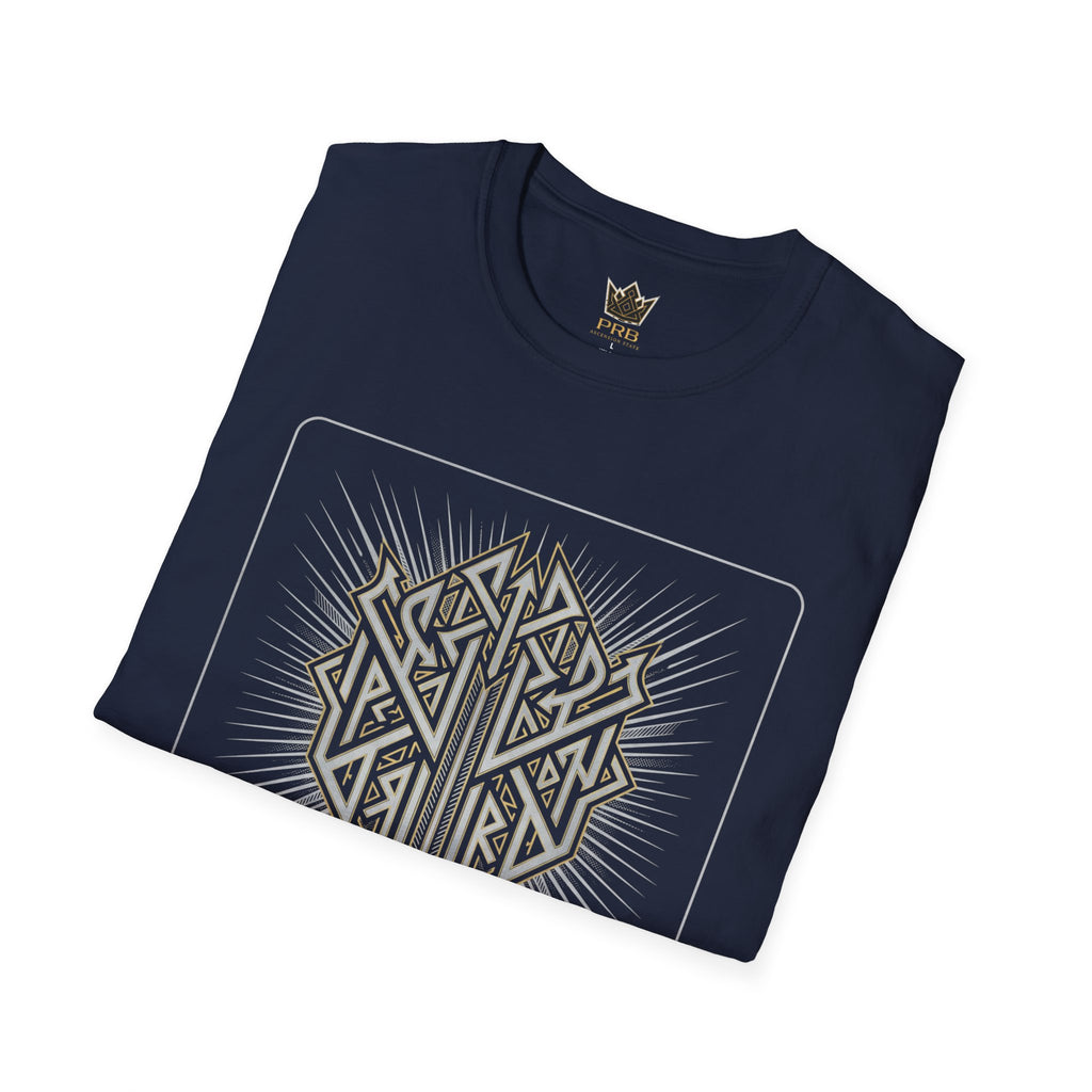 Power Runs Black PRB The Current Geometric Logo T-Shirt by Power Runs Black
