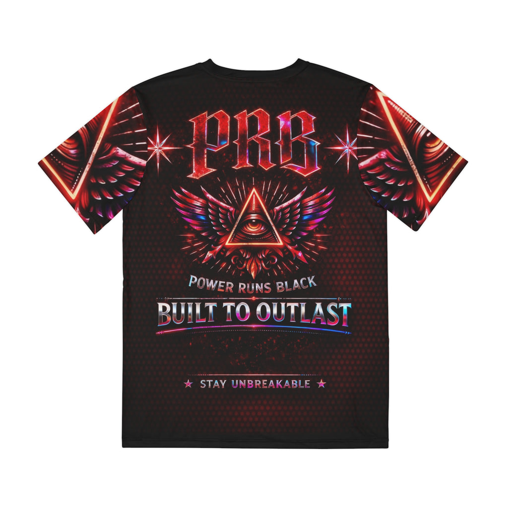 Power Runs Black PRB Built to Outlast Graphic Tee — PRB Power Runs Black Vintage Rock Shirt by Printify
