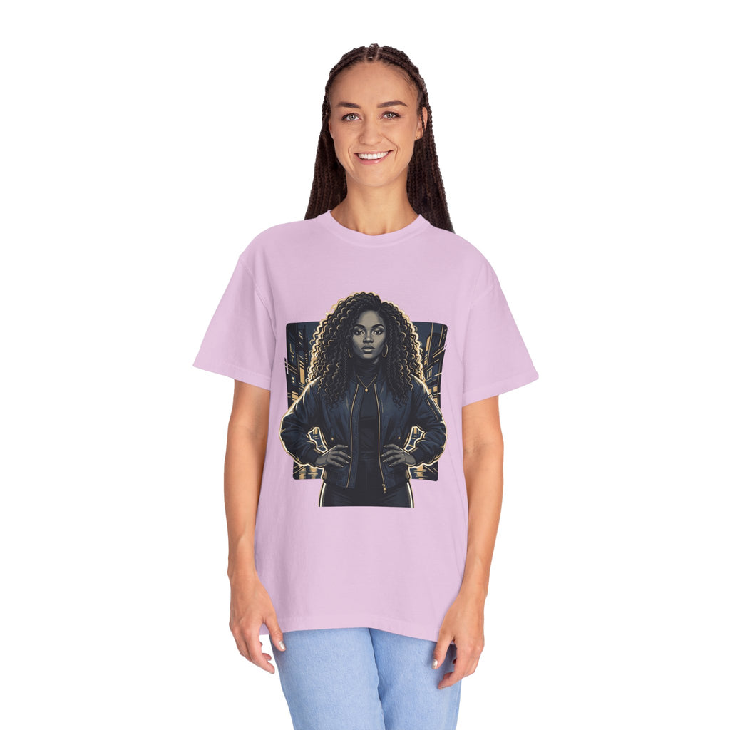 Pretty Rich Bitch The Collection by PRB T-Shirt — Bold Graphic Tee with Empowered Woman Portrait by Power Runs Black