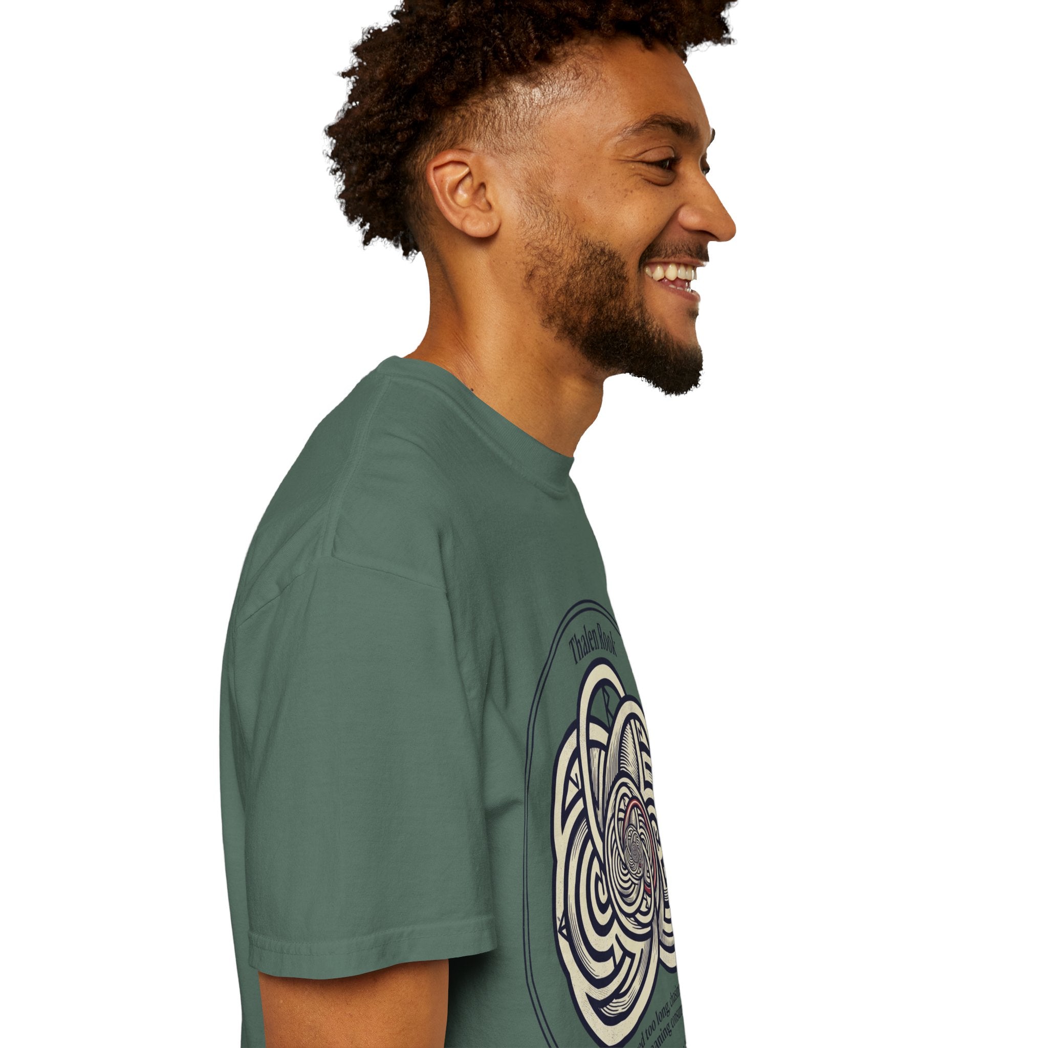 Power Runs Black PRB Thalen Rook Celtic Knot Graphic T-Shirt — "He stared too long..." Quote Tee by Power Runs Black