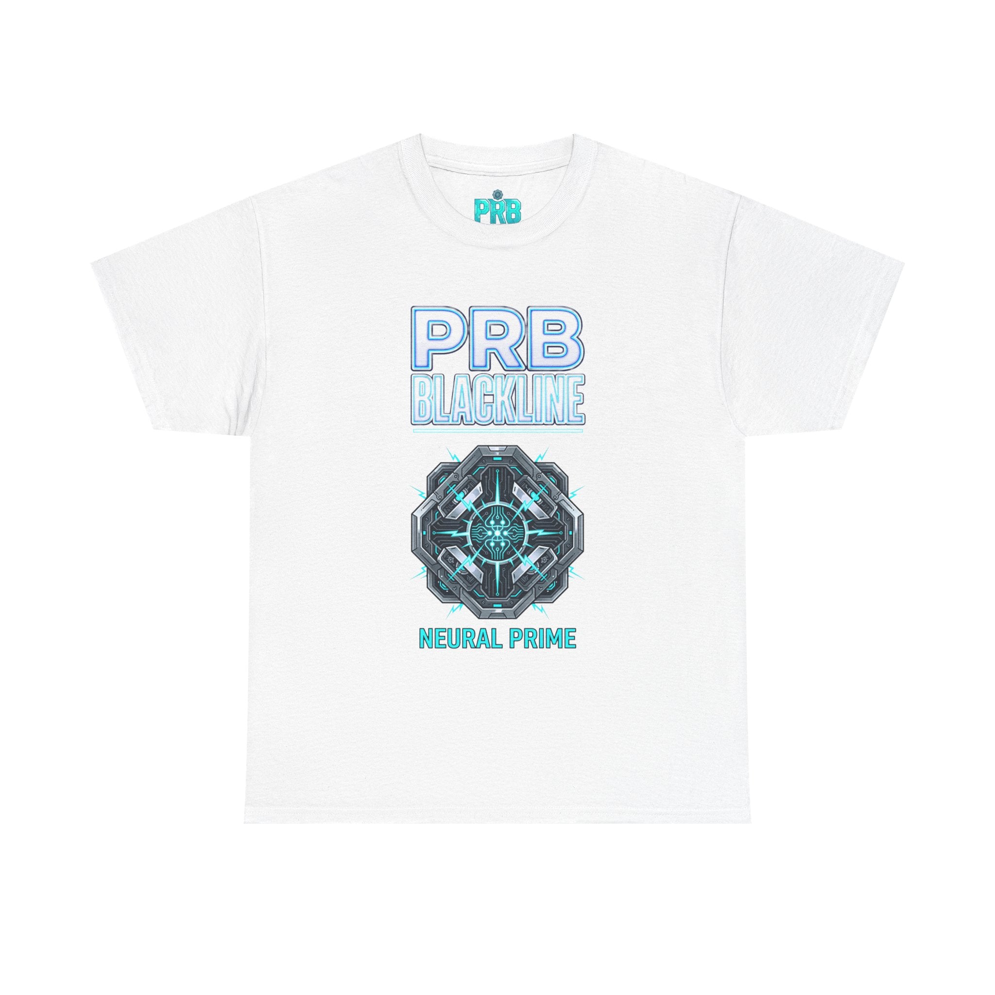 PRB Blackline Neural Prime Tech Tee — Futuristic Sci‑Fi Circuit Graphic T-Shirt by Printify