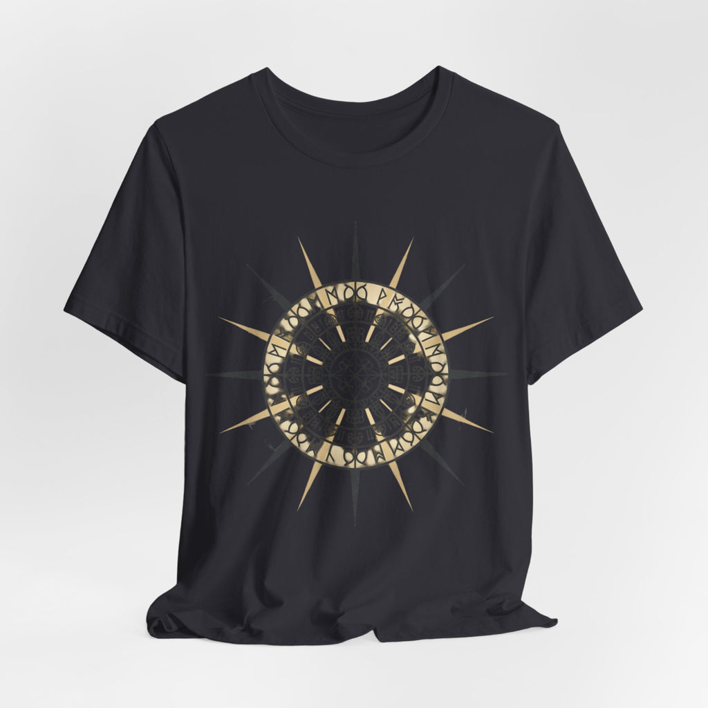 PRB Compass Rose Mandala Tee — Nautical Compass Graphic Shirt by Printify