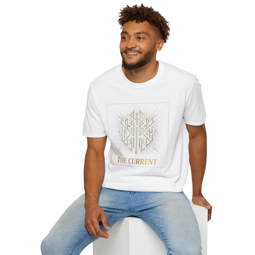Power Runs Black PRB The Current Geometric Logo T-Shirt by Printify