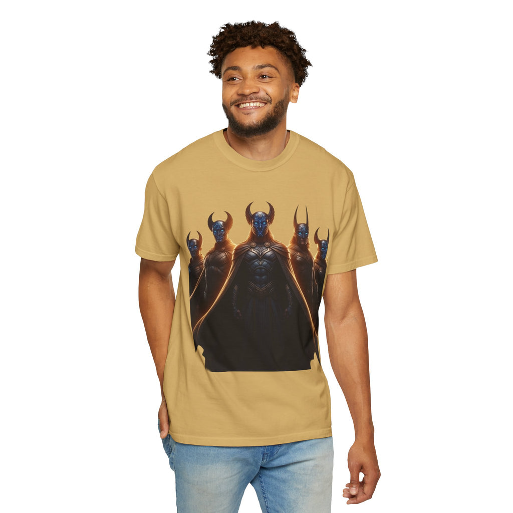 Power Runs Black PRB Dark Legion Graphic T-Shirt — Horned Warriors Fantasy Tee by Power Runs Black