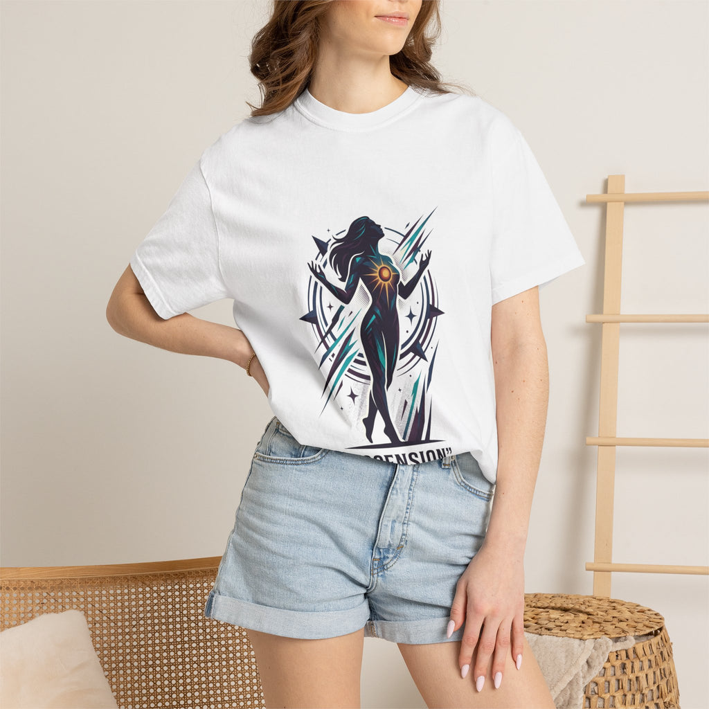 Power Runs Black PRB Ascension Graphic T-Shirt — Cosmic Silhouette Tee by Printify