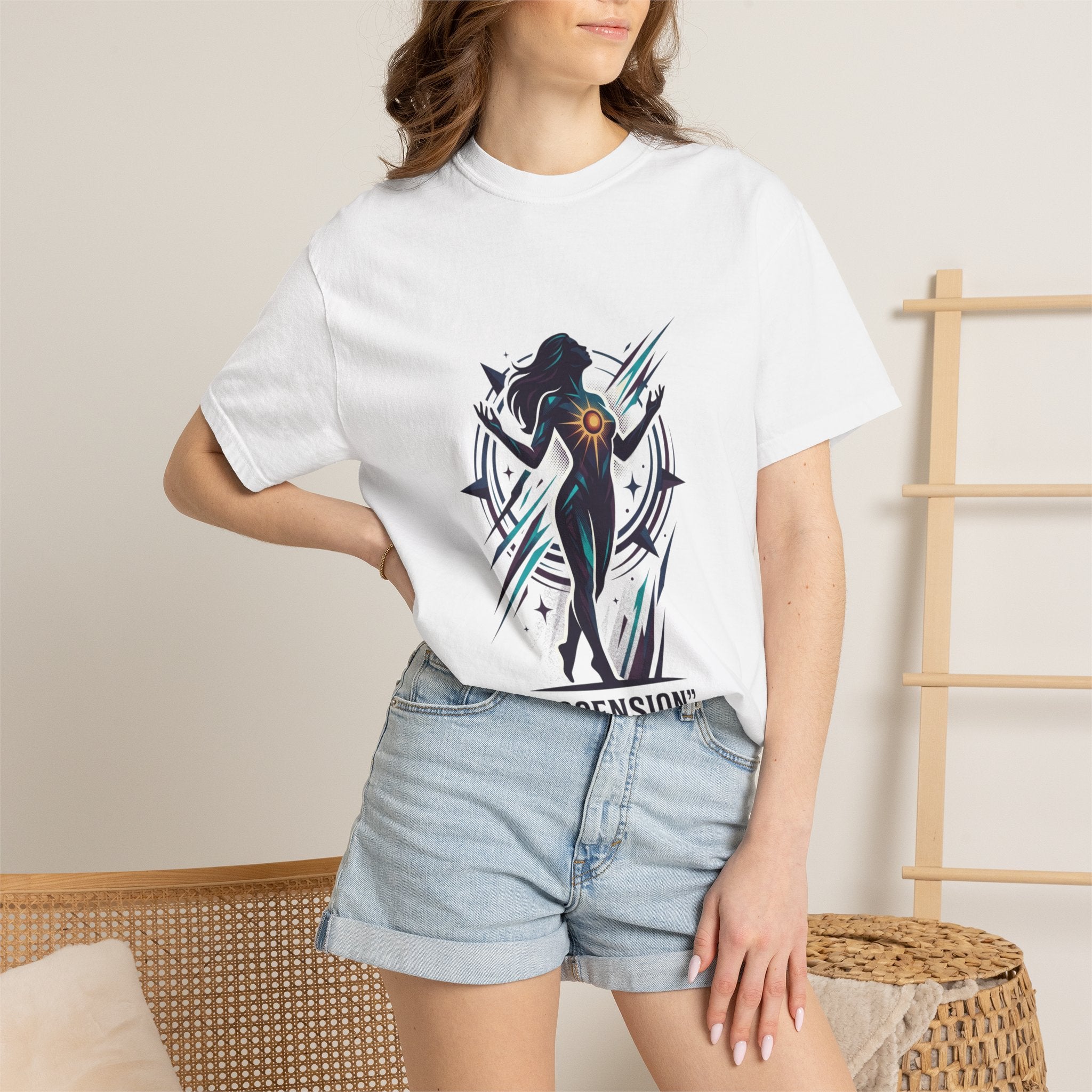 Power Runs Black PRB Ascension Graphic T-Shirt — Cosmic Silhouette Tee by Printify