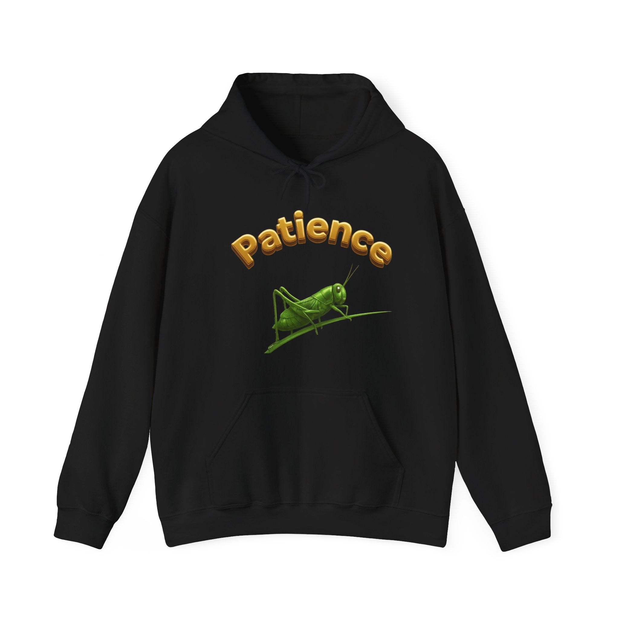 Power Runs Black PRB Patience Grasshopper Hoodie | Grasshopper Illustration, Word Art by Power Runs Black