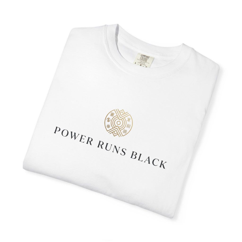 Power Runs Black PRB Graphic T-Shirt — Minimal Emblem Tee by Power Runs Black