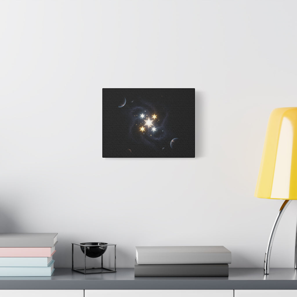 PRB Celestial Star Cluster Matte Canvas Print — Cosmic Planets Wall Art by Printify