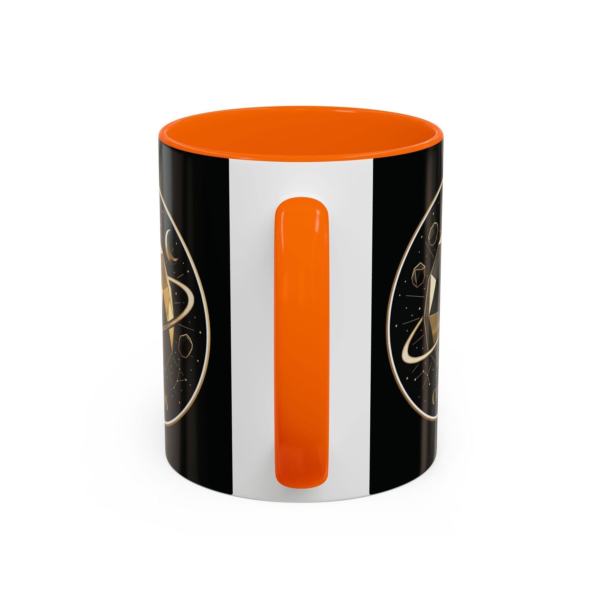 PRB Gold Cosmos Design Accent Coffee Mug | The Break, Planet Illustration by Printify