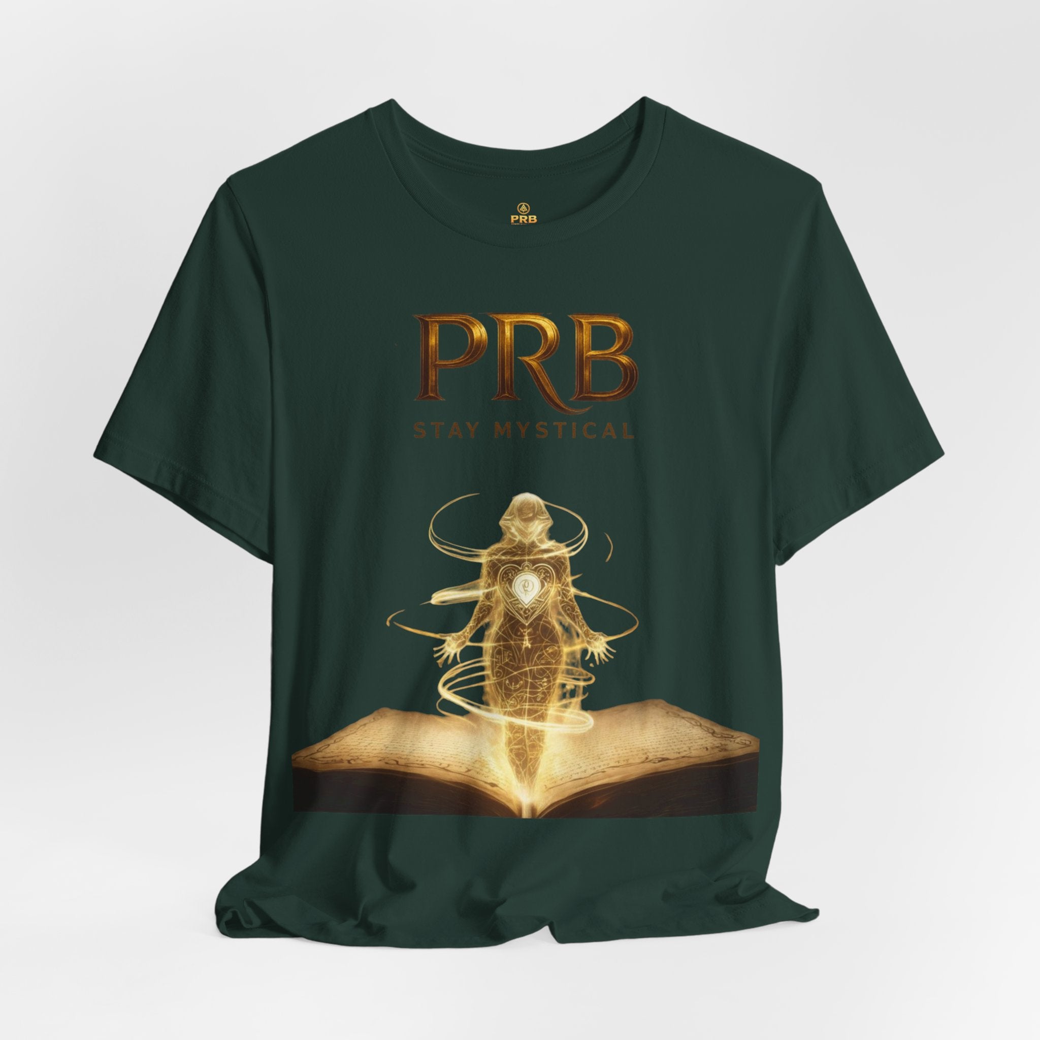 PRB Mystical Graphic Tee – "PRB Stay Mystical" Spiritual Book & Light Design by Power Runs Black