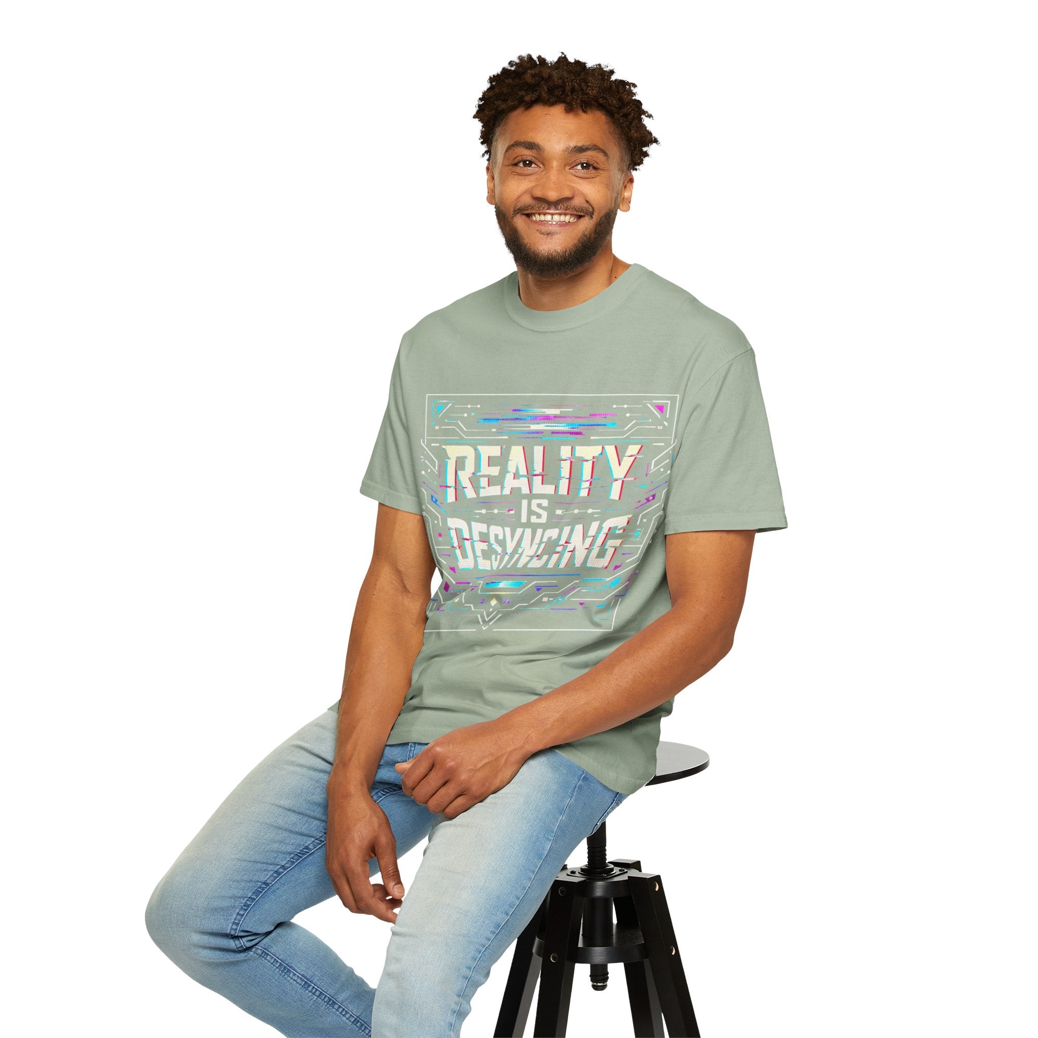 Power Runs Black PRB Glitchy Pastel "Reality Is Desyncing" T-Shirt by Power Runs Black