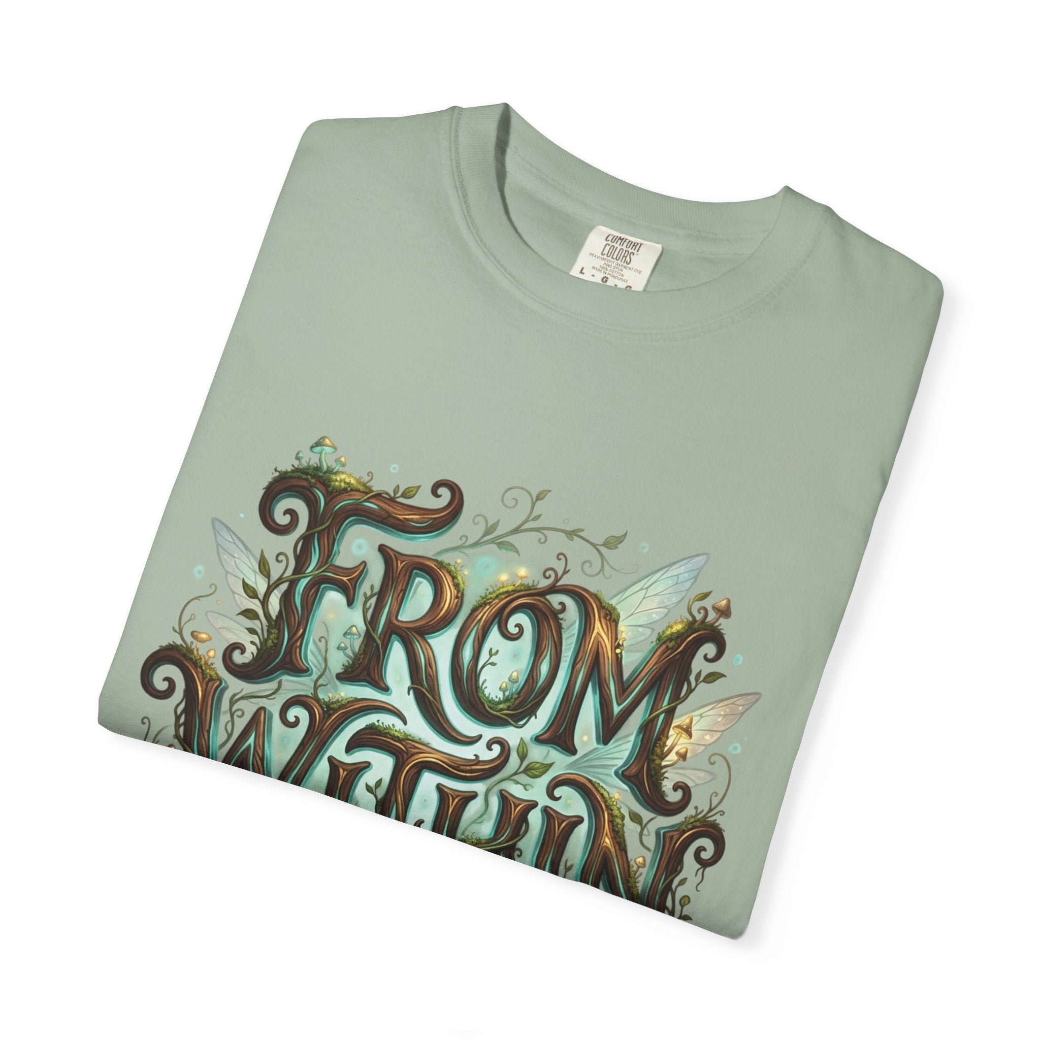 PRB From Within T-shirt | Nature Typography Forest Illustration by Power Runs Black