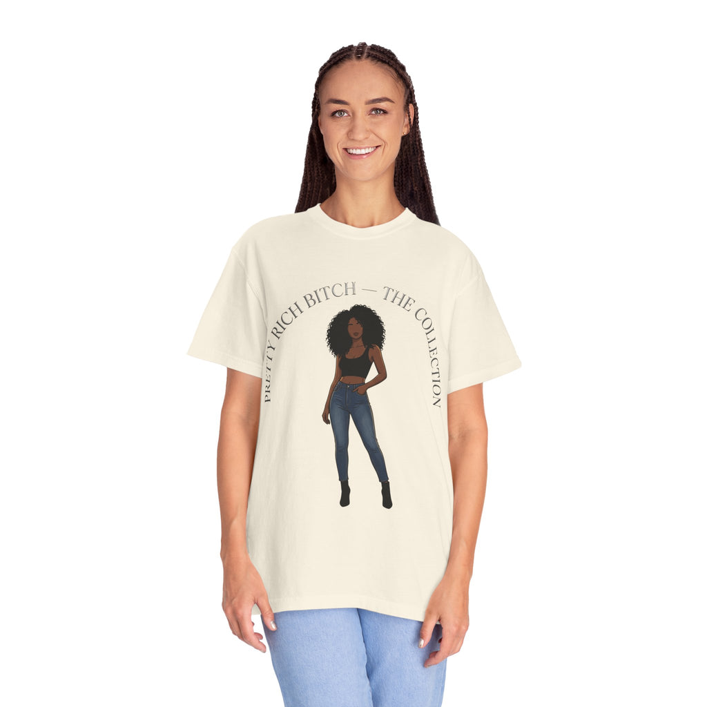Pretty Rich Bitch The Collection by PRB Graphic Tee (Afro Curly Woman) by Power Runs Black