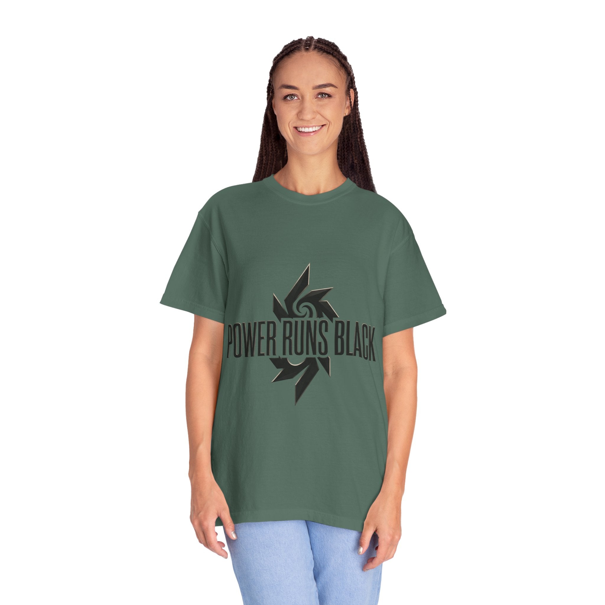 Power Runs Black PRB "Wear The Code" Mystic Shield T-Shirt — Geometric Sigil Graphic Tee by Printify