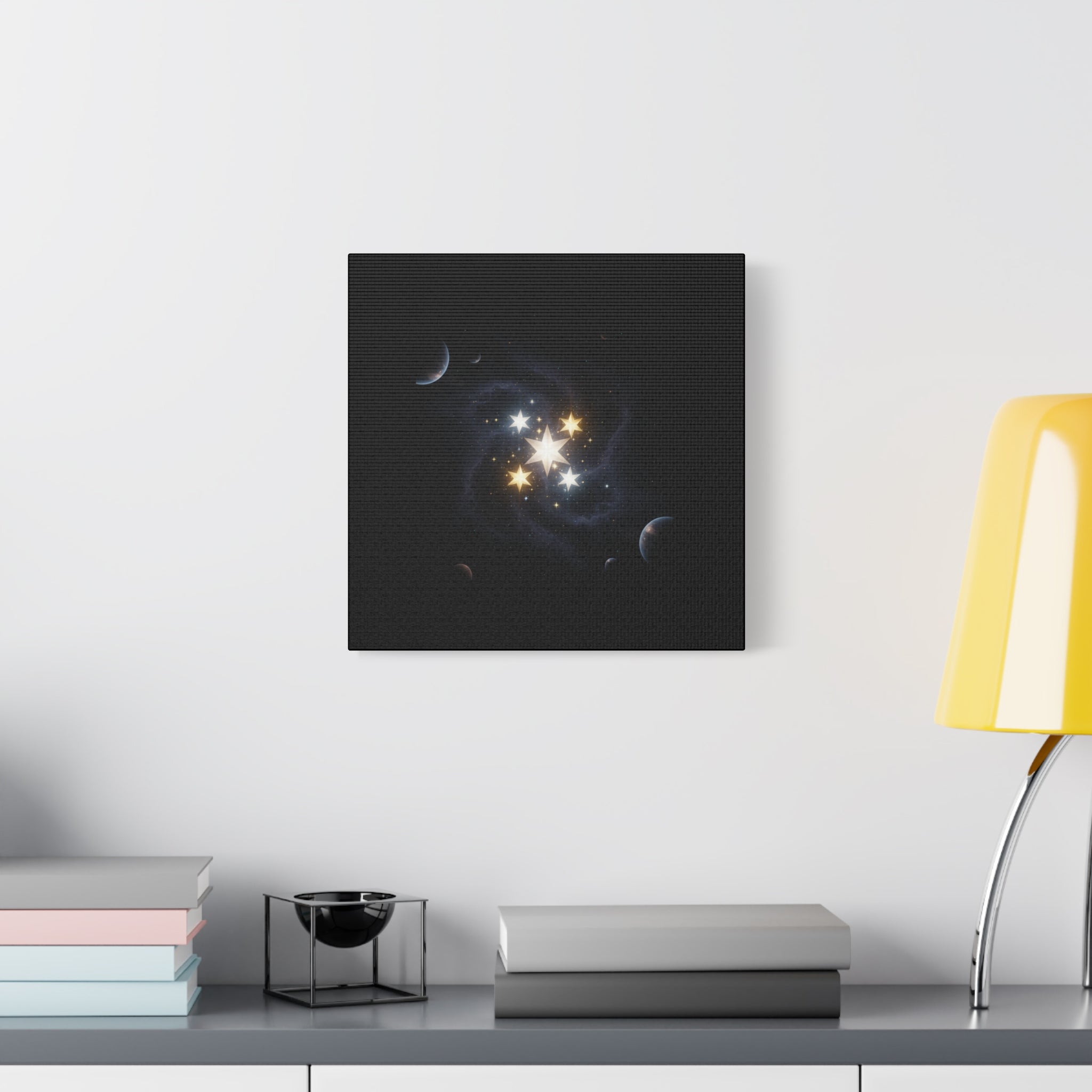 PRB Celestial Star Cluster Matte Canvas Print — Cosmic Planets Wall Art by Printify