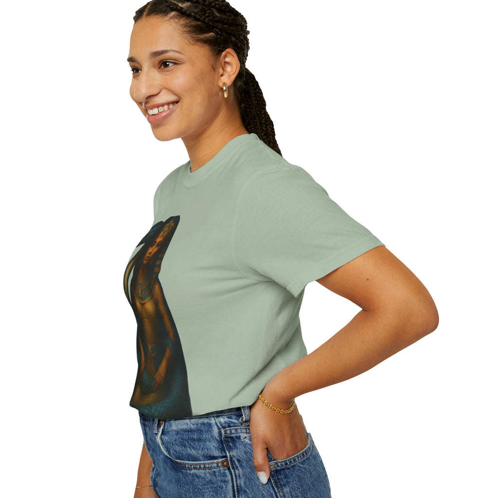 PRB Egyptian Goddess with Snake T-Shirt | Pharaoh Serpent Art Tee by Power Runs Black