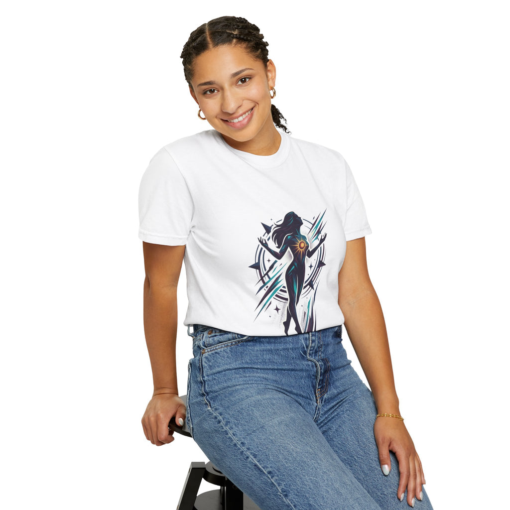Power Runs Black PRB Ascension Graphic T-Shirt — Cosmic Silhouette Tee by Power Runs Black