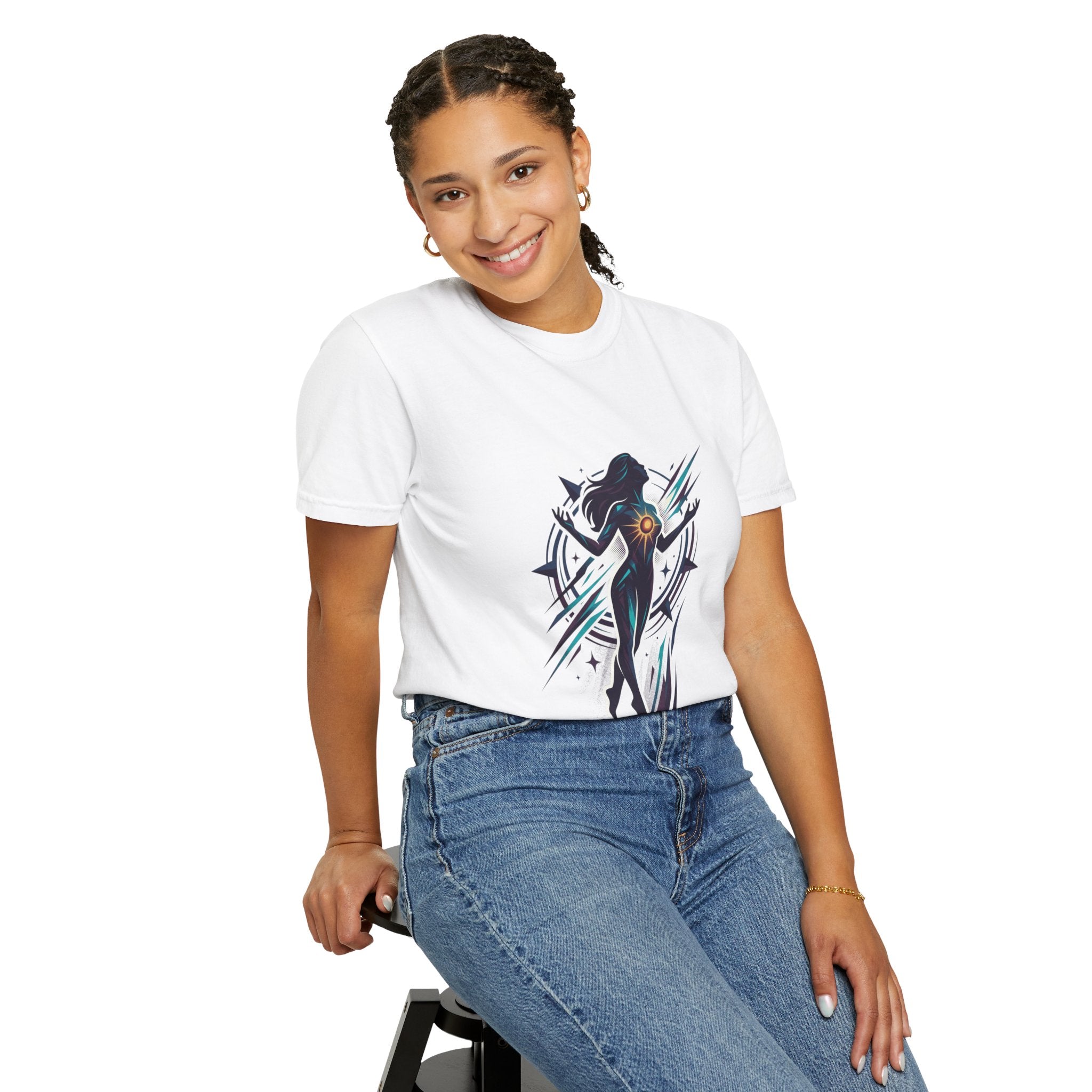 Power Runs Black PRB Ascension Graphic T-Shirt — Cosmic Silhouette Tee by Power Runs Black