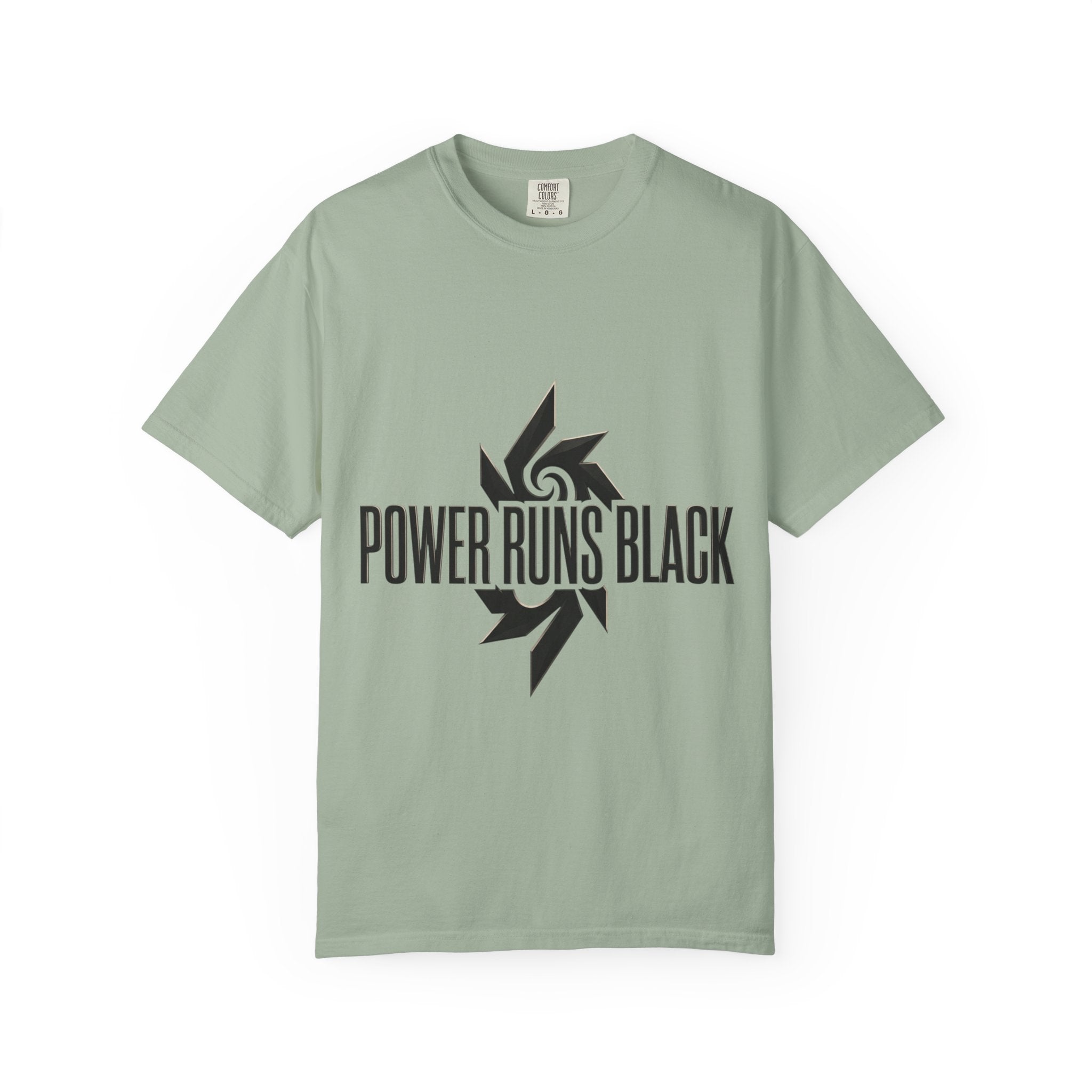 Power Runs Black PRB "Wear The Code" Mystic Shield T-Shirt — Geometric Sigil Graphic Tee by Printify