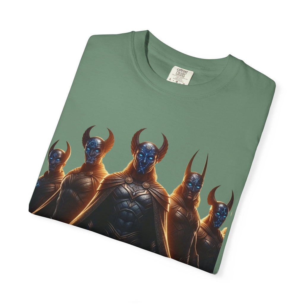 Power Runs Black PRB Dark Legion Graphic T-Shirt — Horned Warriors Fantasy Tee by Power Runs Black