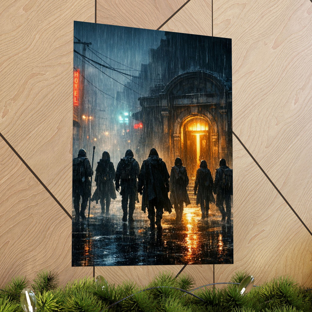 Power Runs Black PRB The Starbound Seven Matte Vertical Posters by Printify