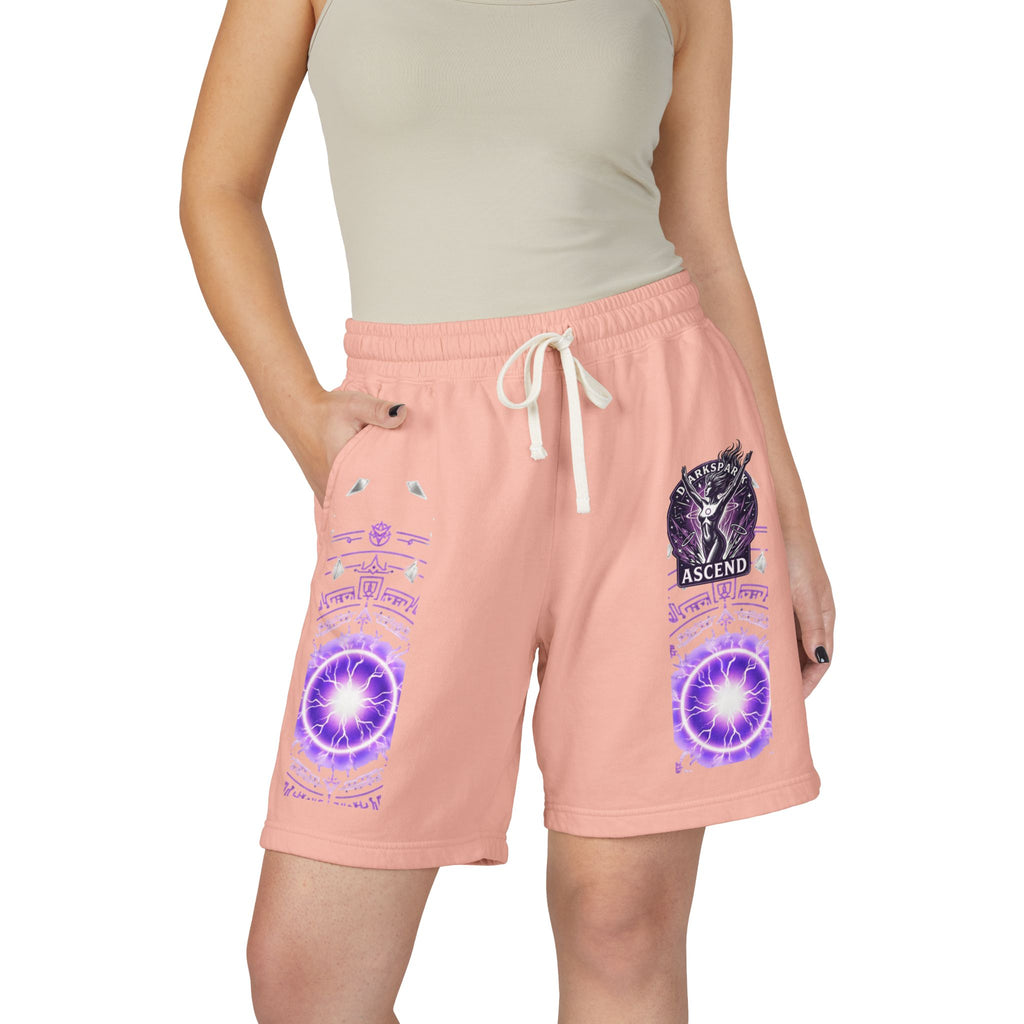 Power Runs Black PRB Ascend Graphic Sweat Shorts — Light Fleece Athletic Lounge Shorts by Printify