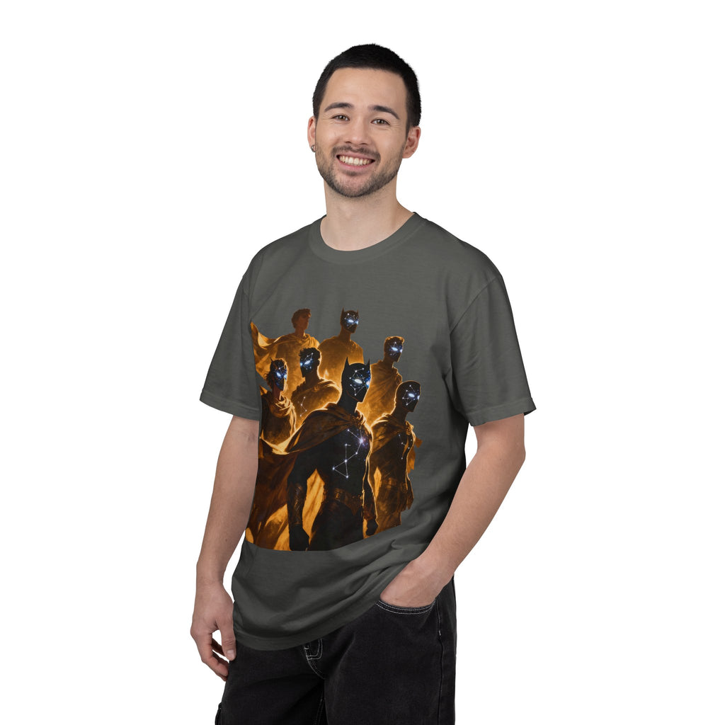 PRB Cosmic Heroes Graphic Tee (Golden Cloaks & Starry Faces) by Power Runs Black