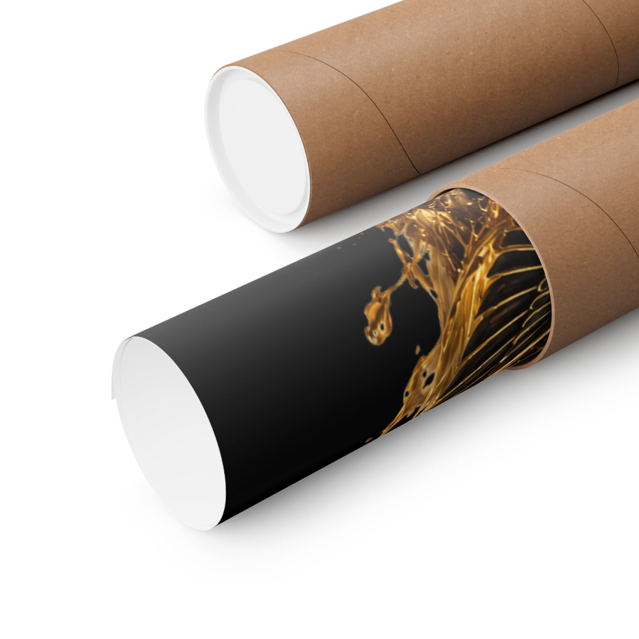Power Runs Black Matte Poster — Afrocentric Gold Goddess Wall Art by Power Runs Black